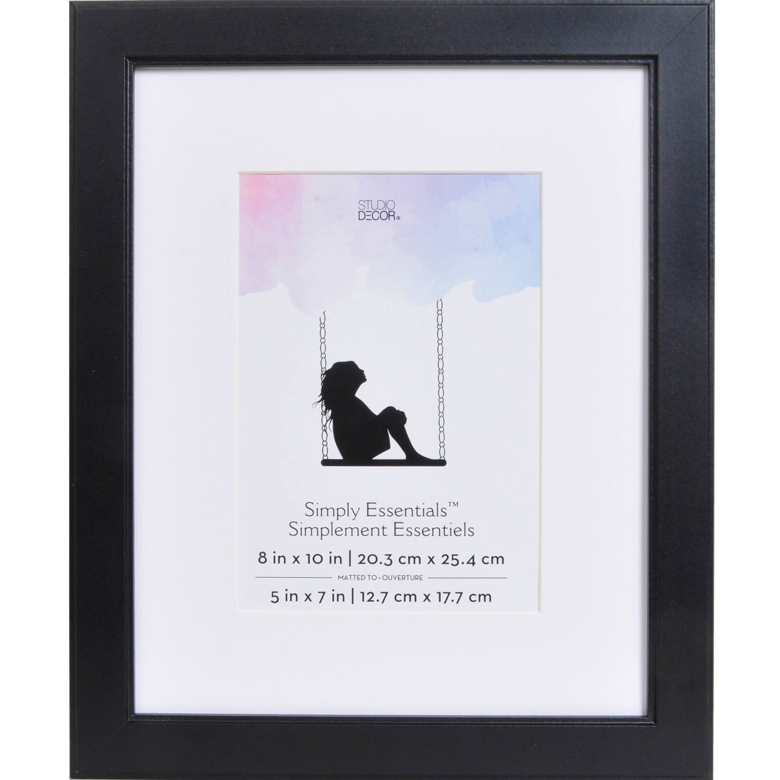 12 Pack: Flat Black 5" x 7" Frame with Mat, Simply Essentials™ by Studio Décor®