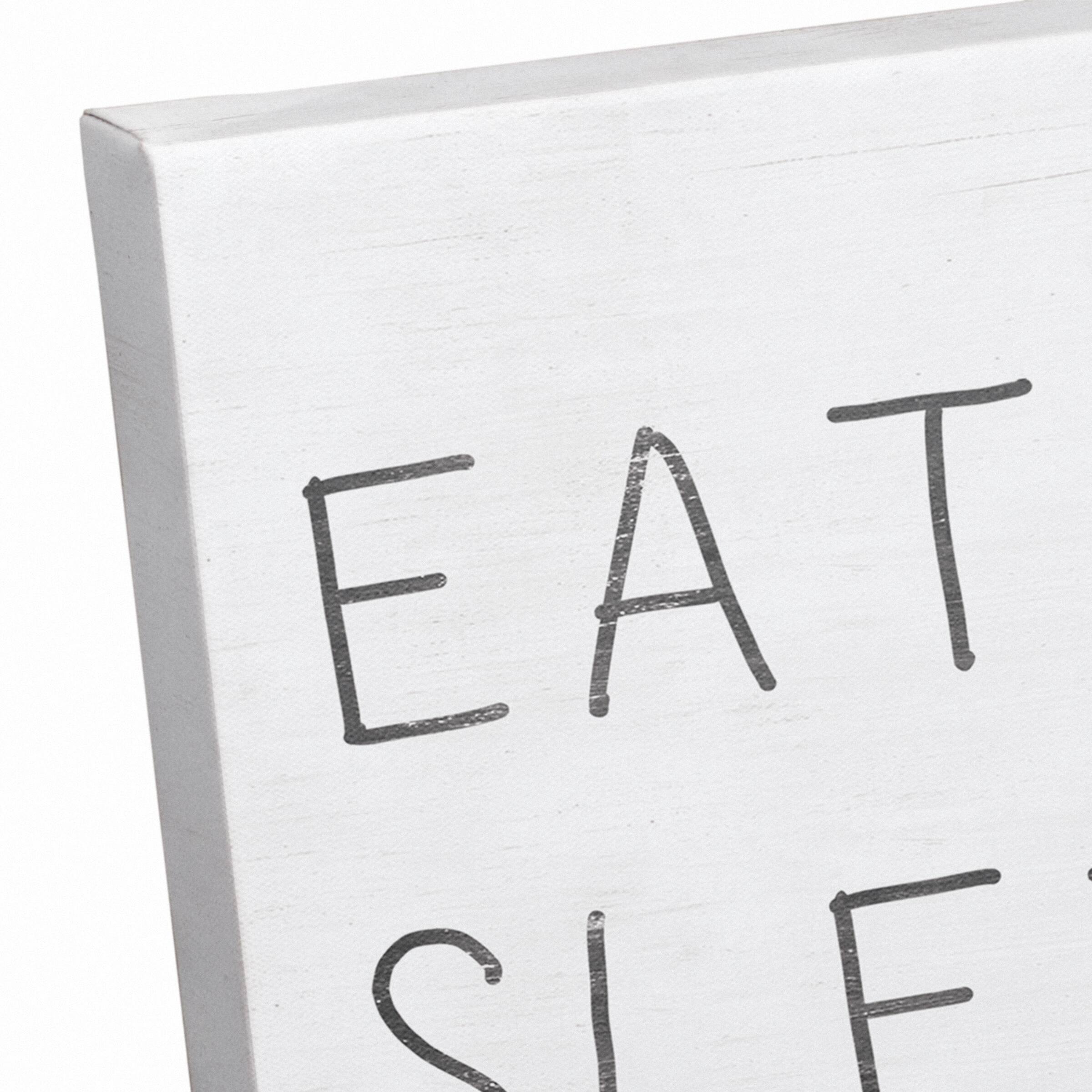 Eat Sleep Play Ball Canvas Wall Art