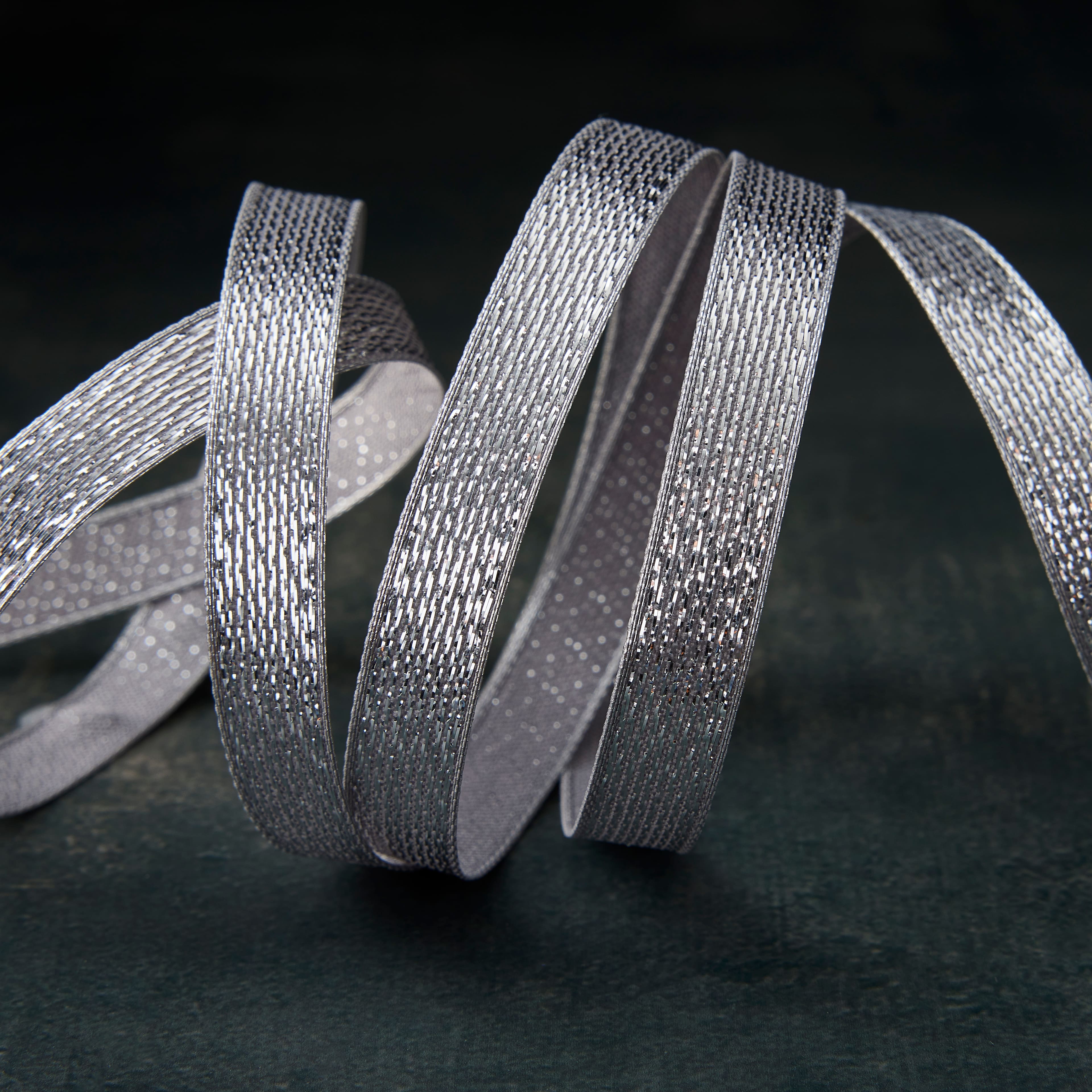 3/8&#x22; x 7yd. Metallic Ribbon by Celebrate It&#xAE;