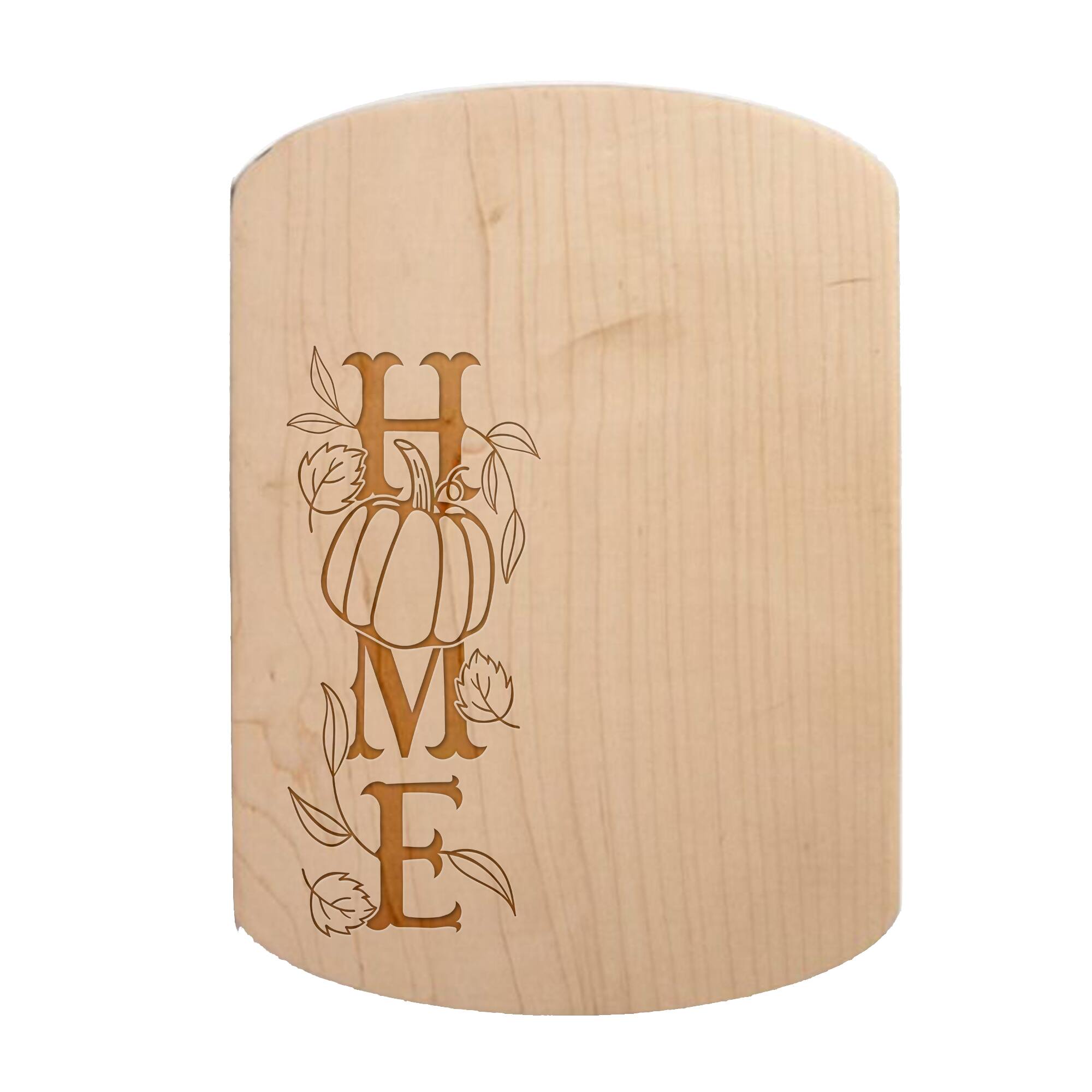 Home Pumpkin 11&#x22; x 8&#x22; Maple Oval Cutting Board