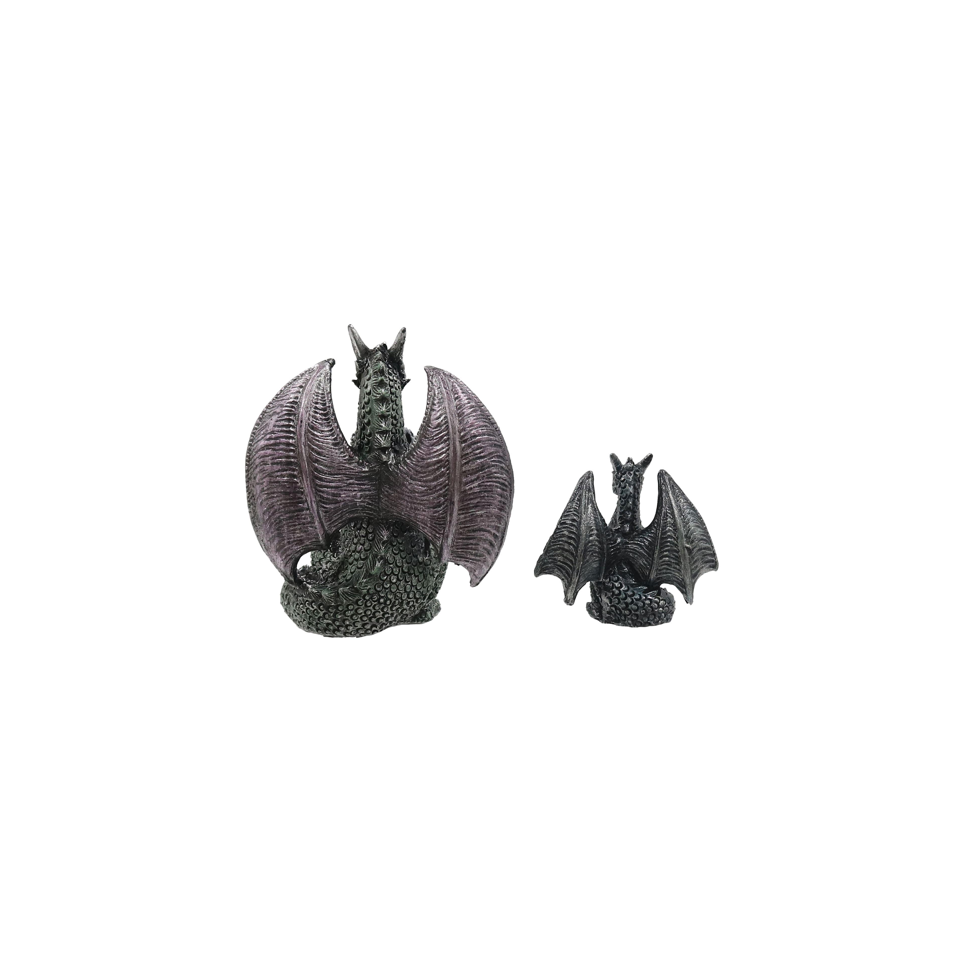 Mini Black &#x26; Silver Dragon Decoration Set by Ashland&#xAE;