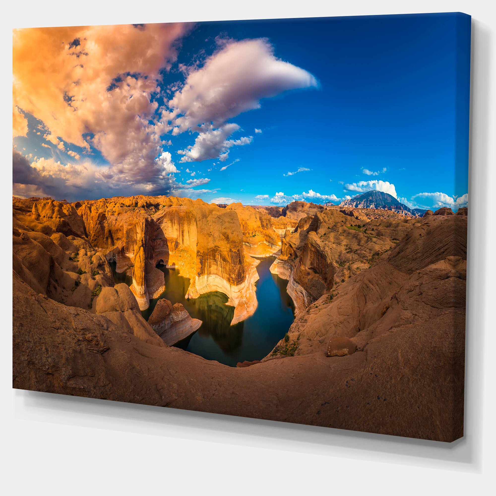 Designart - Reflection Canyon Lake Powell - Landscape Canvas Art Print