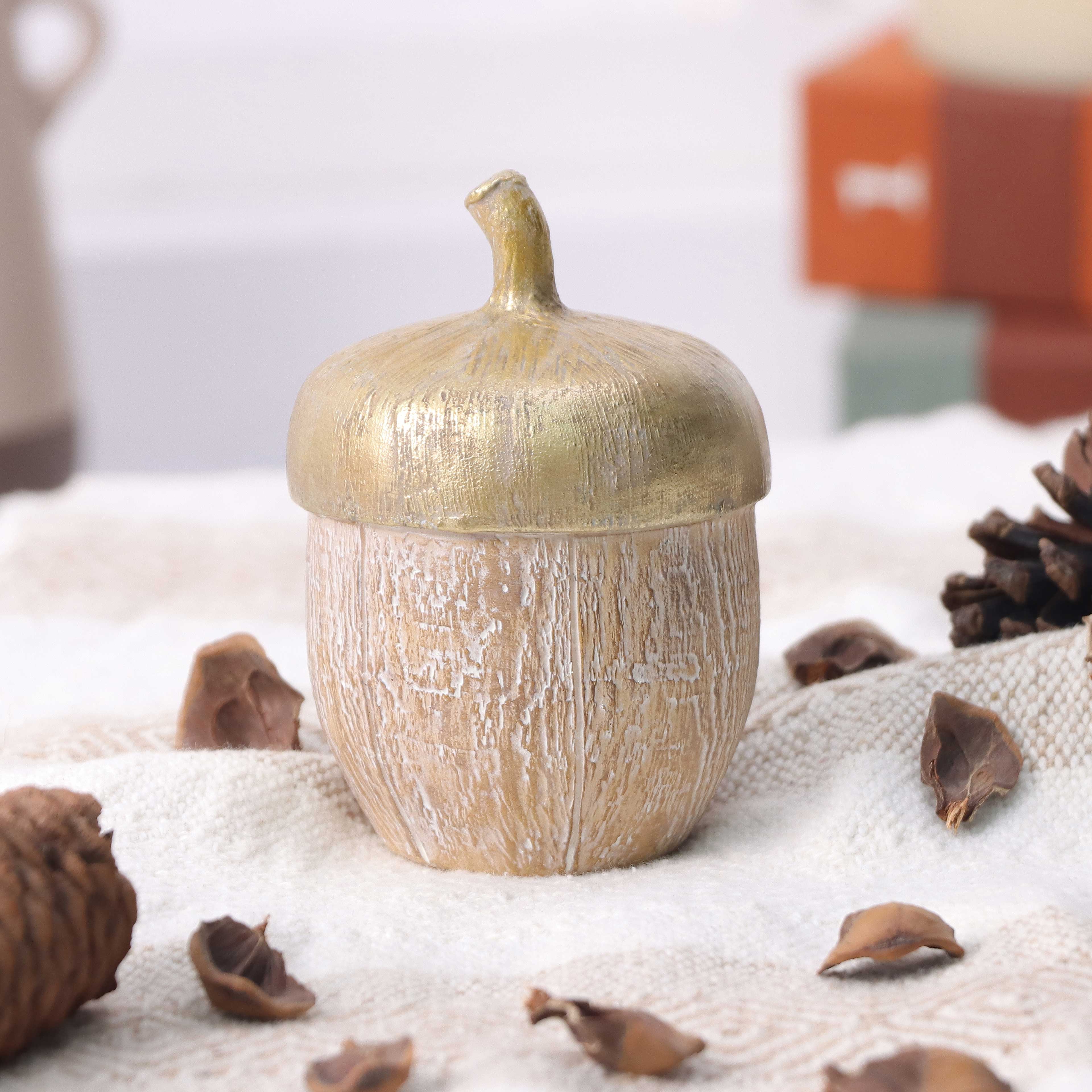 3.75&#x22; Gold Acorn Tabletop D&#xE9;cor by Ashland&#xAE;