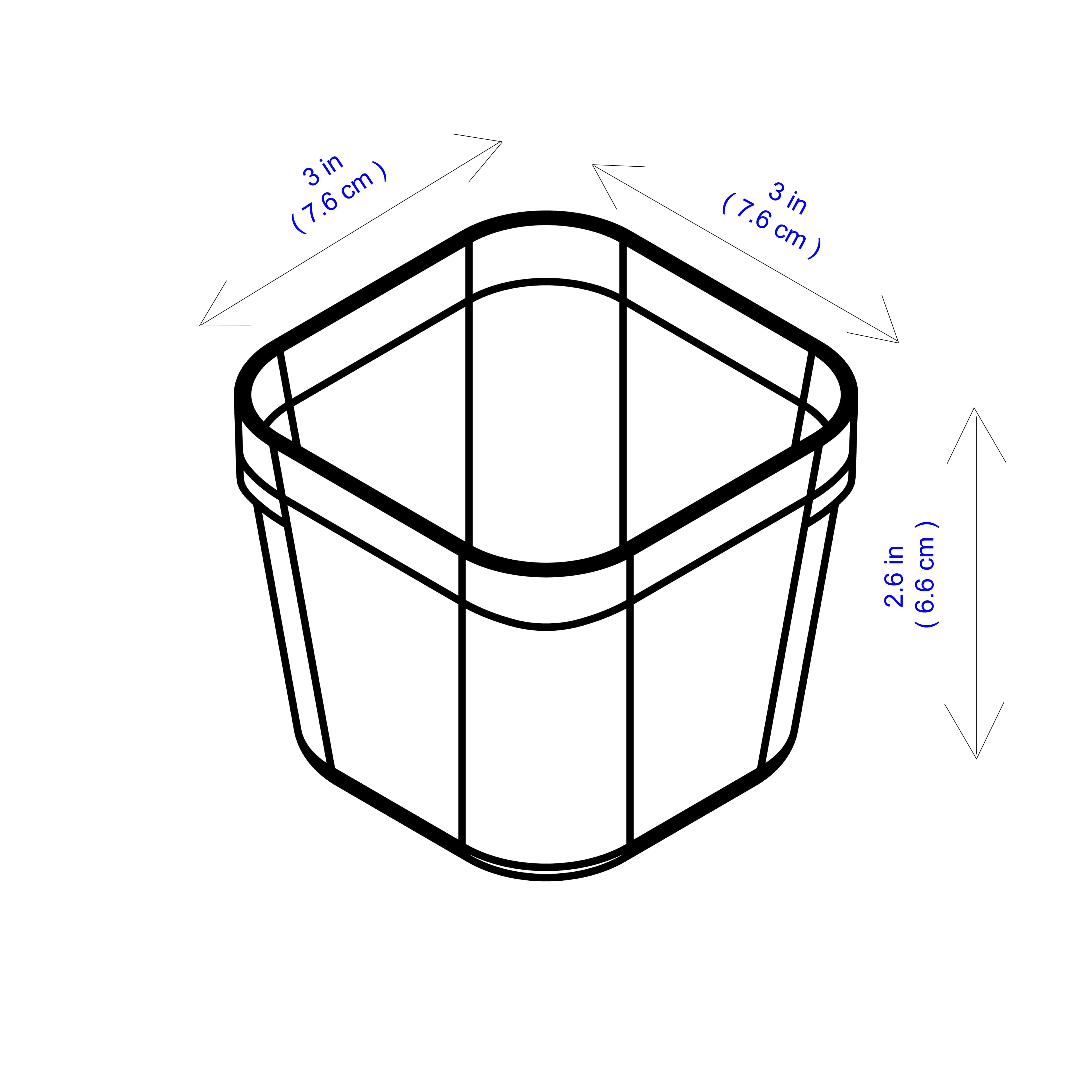 Contenants de rangement blancs de 7,6 cm pour tiroir d’Ordonnez simplement, 3 unités