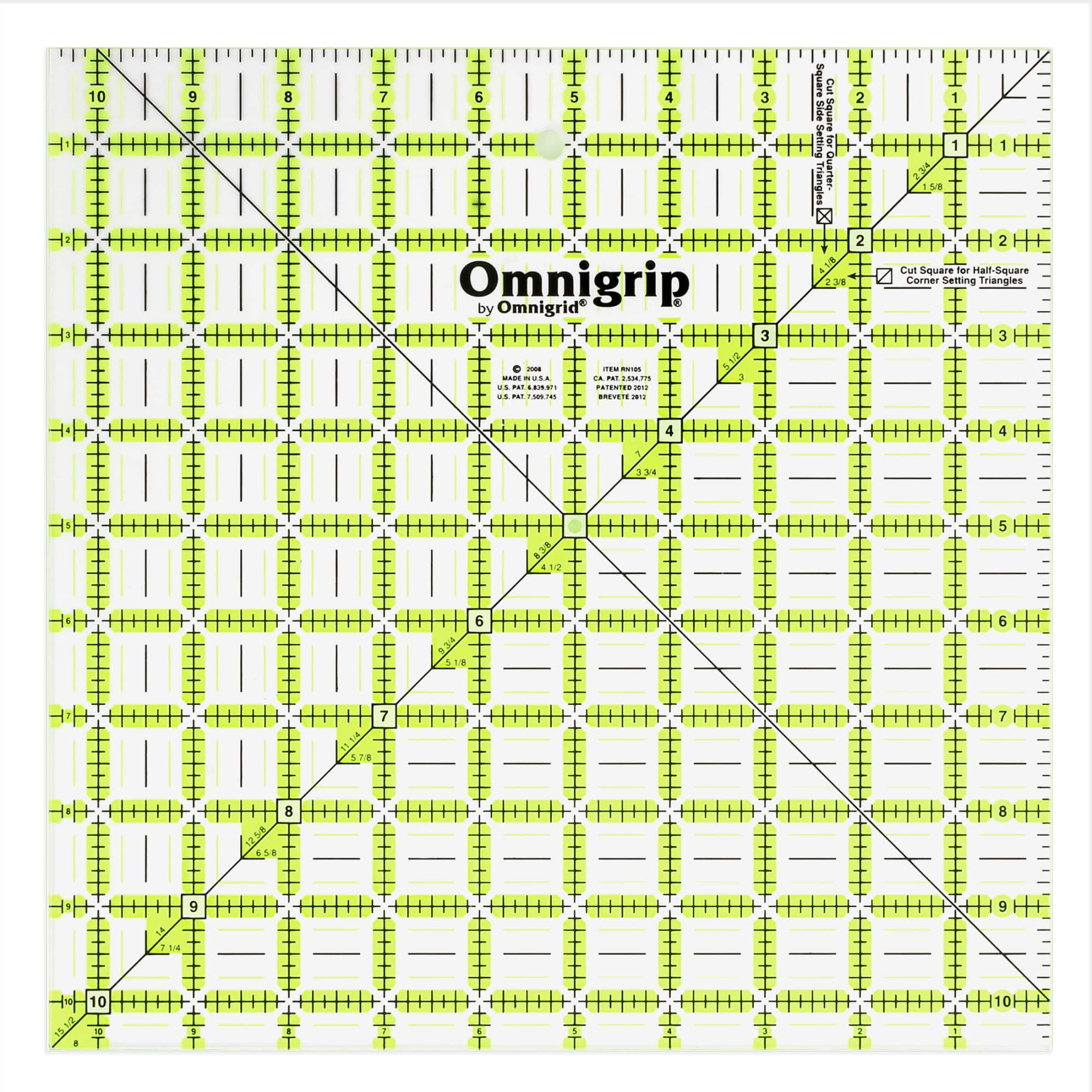 Omnigrip® by Omnigrid® Non-Slip Square Quilting Rulers Combo Pack