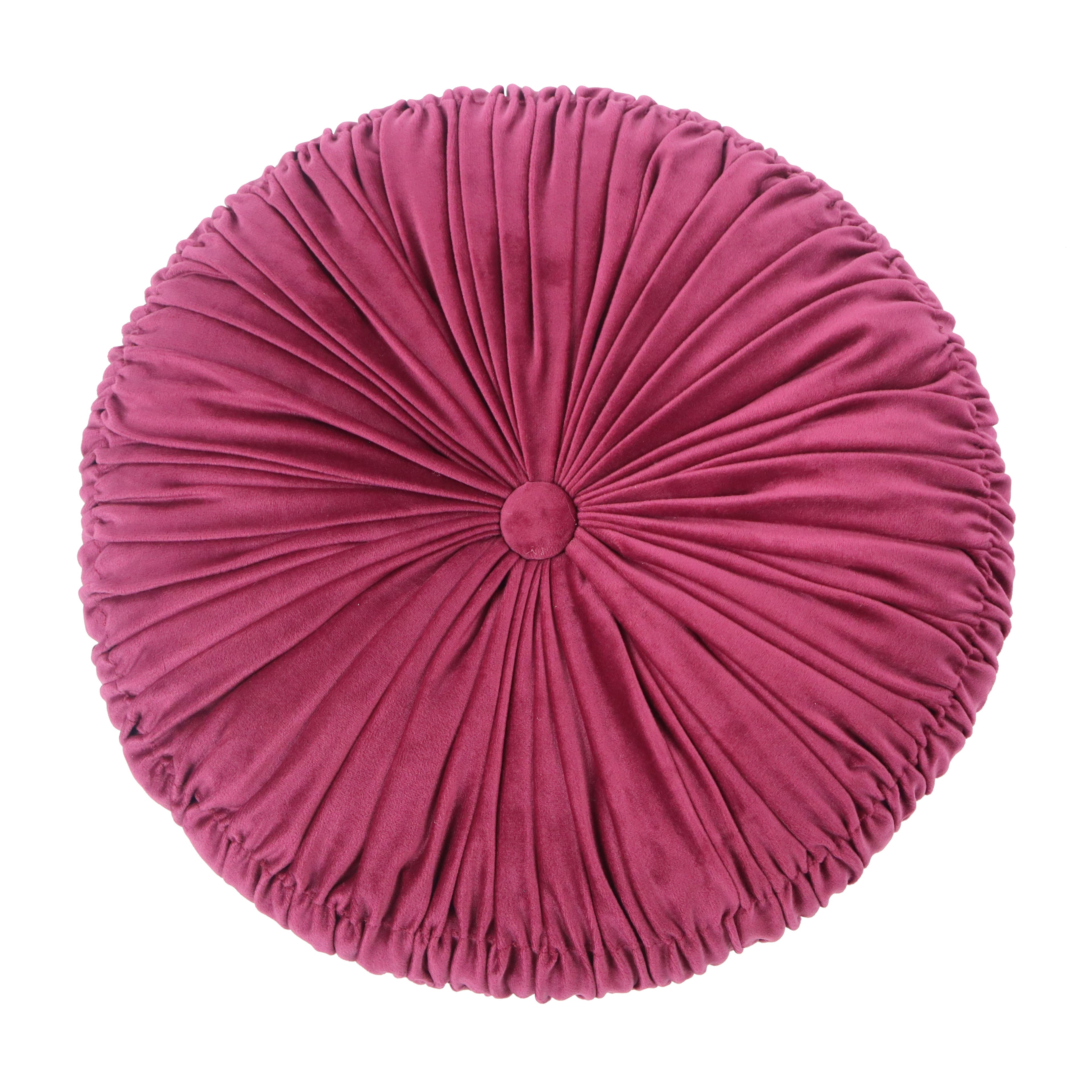 15&#x22; Pink Pleated Round Accent Pillow by Ashland&#xAE;