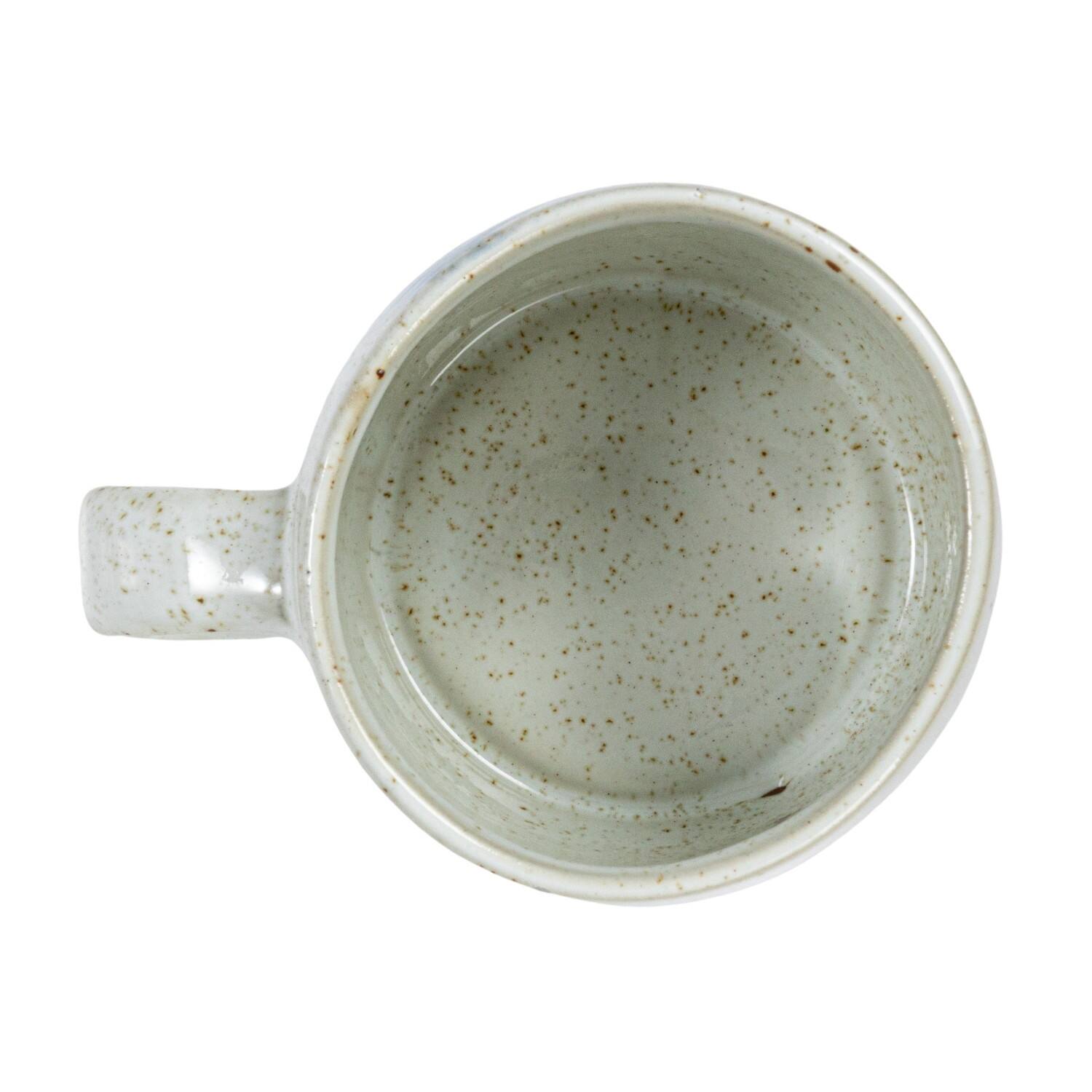 Hello Honey® 10oz. Cream & Blue Glaze Hand-Painted Stoneware Mug, 12ct.