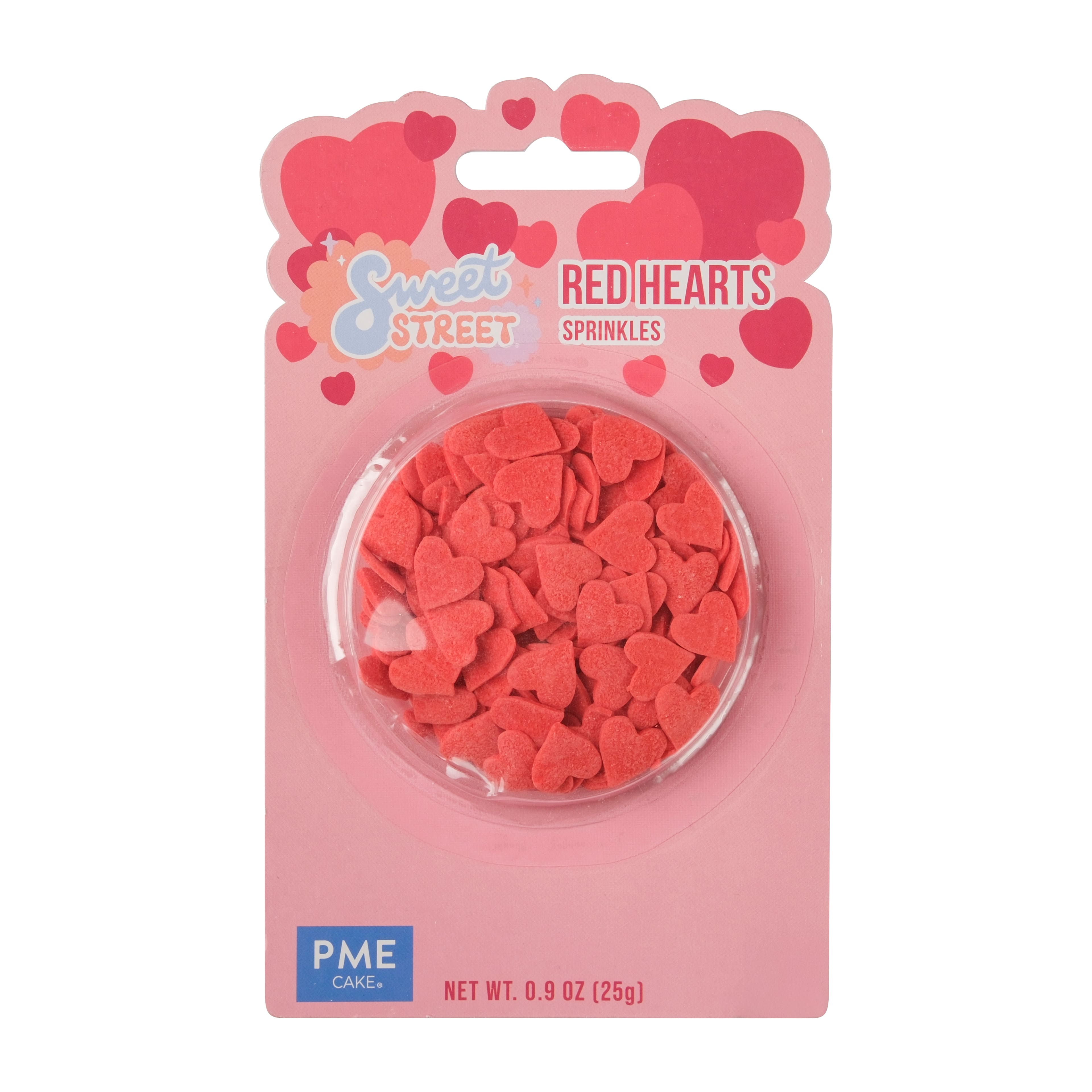 PME Cake Sweet Street&#x2122; Red Hearts Sprinkles