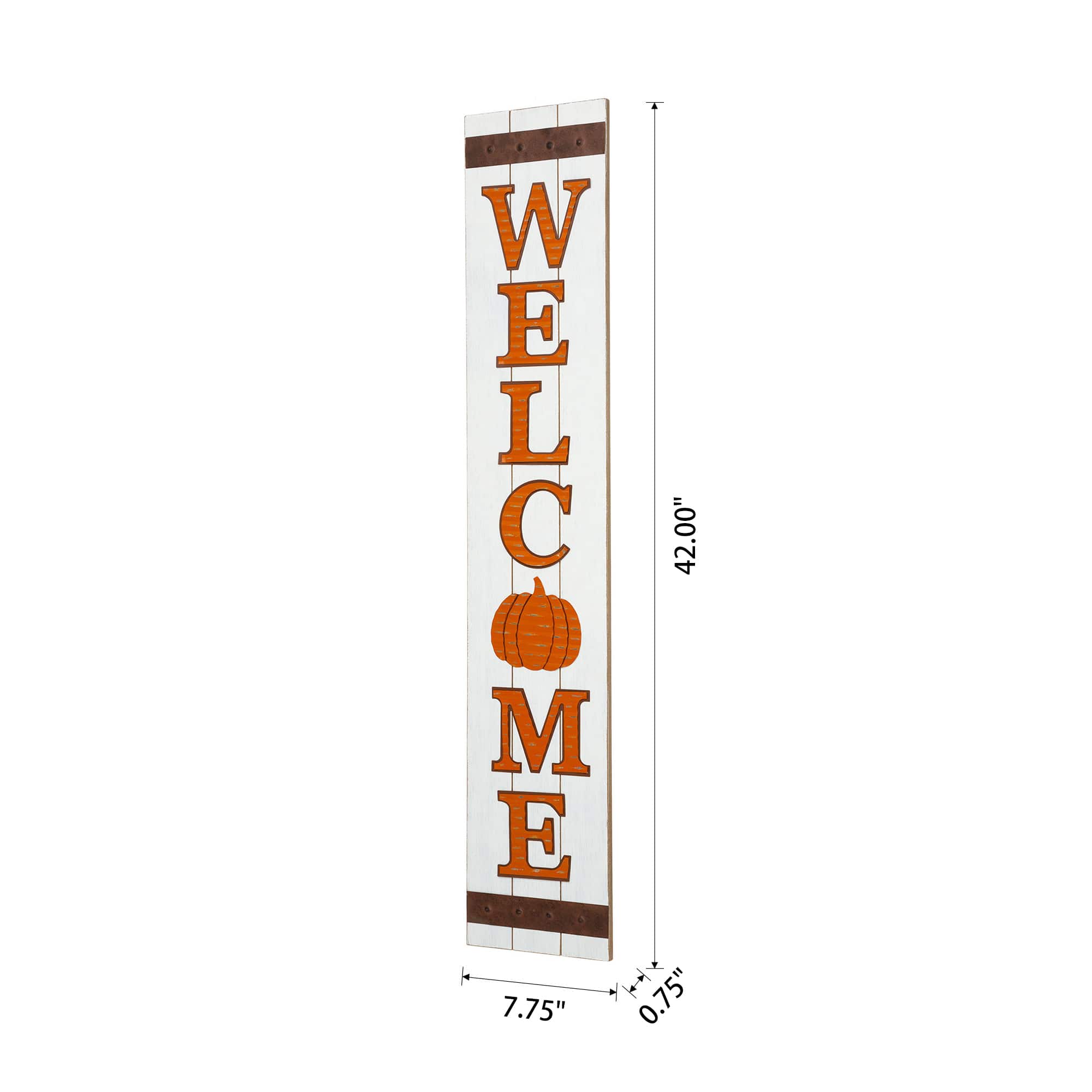 Glitzhome&#xAE; 42&#x22; Fall Wooden Welcome Porch Sign