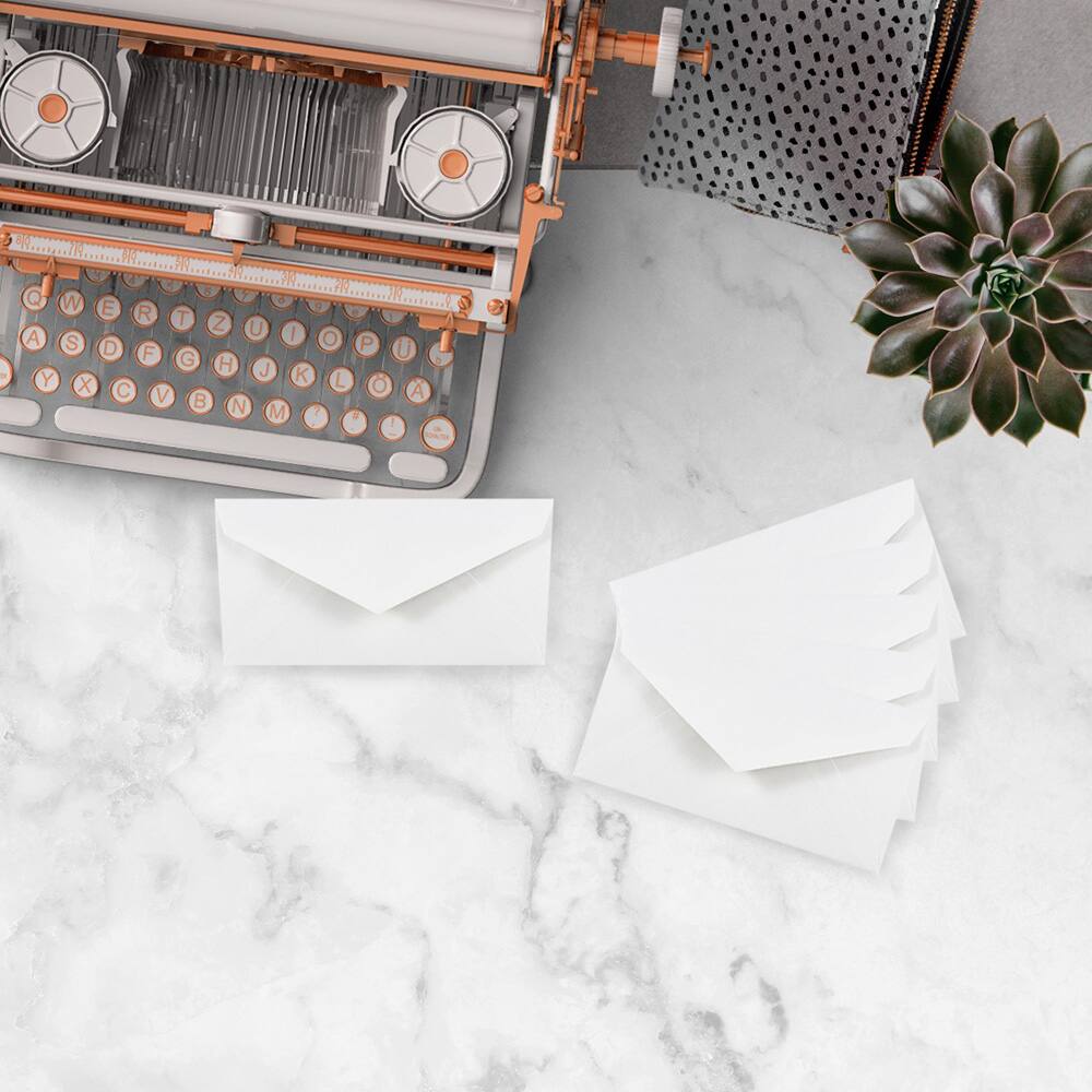 JAM Paper 3.875" x 7.5" White Monarch Commercial Envelopes