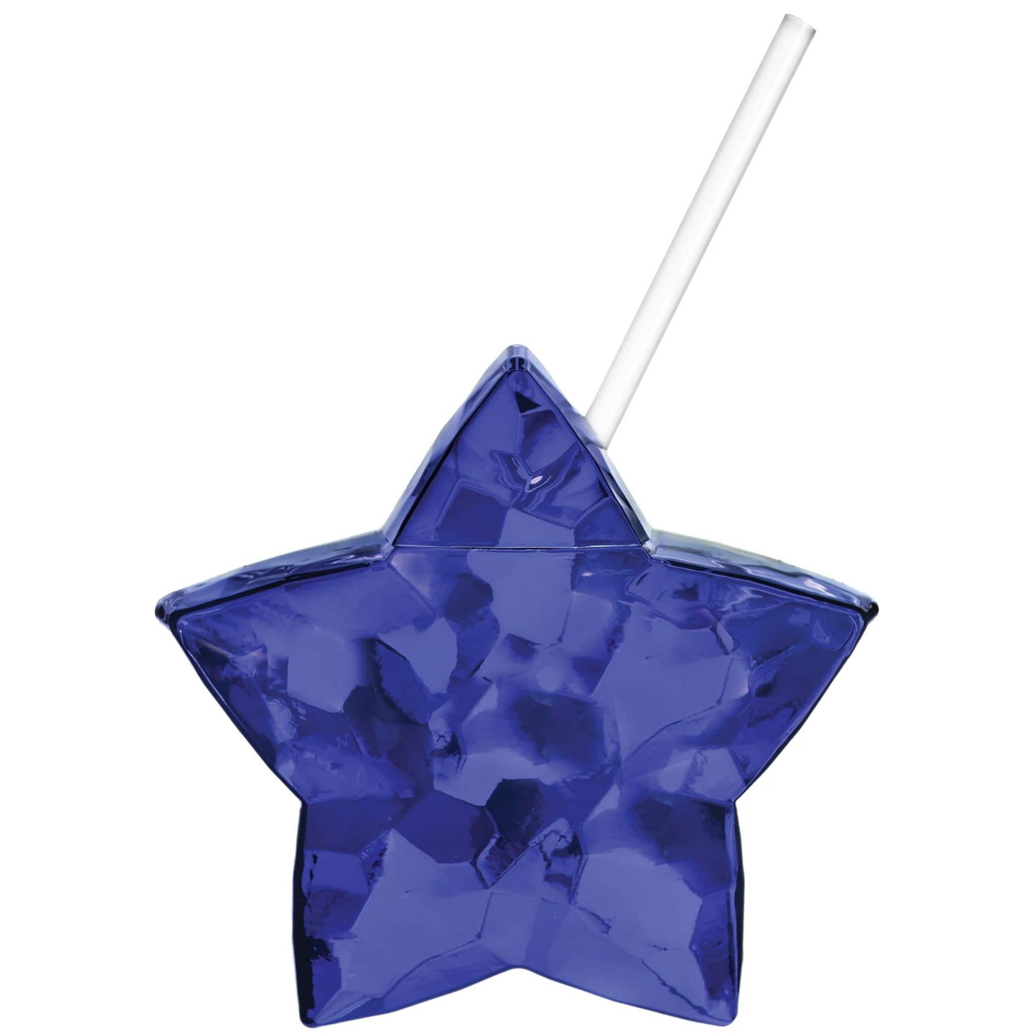 18oz. Metallic Novelty Star Cup with Straw