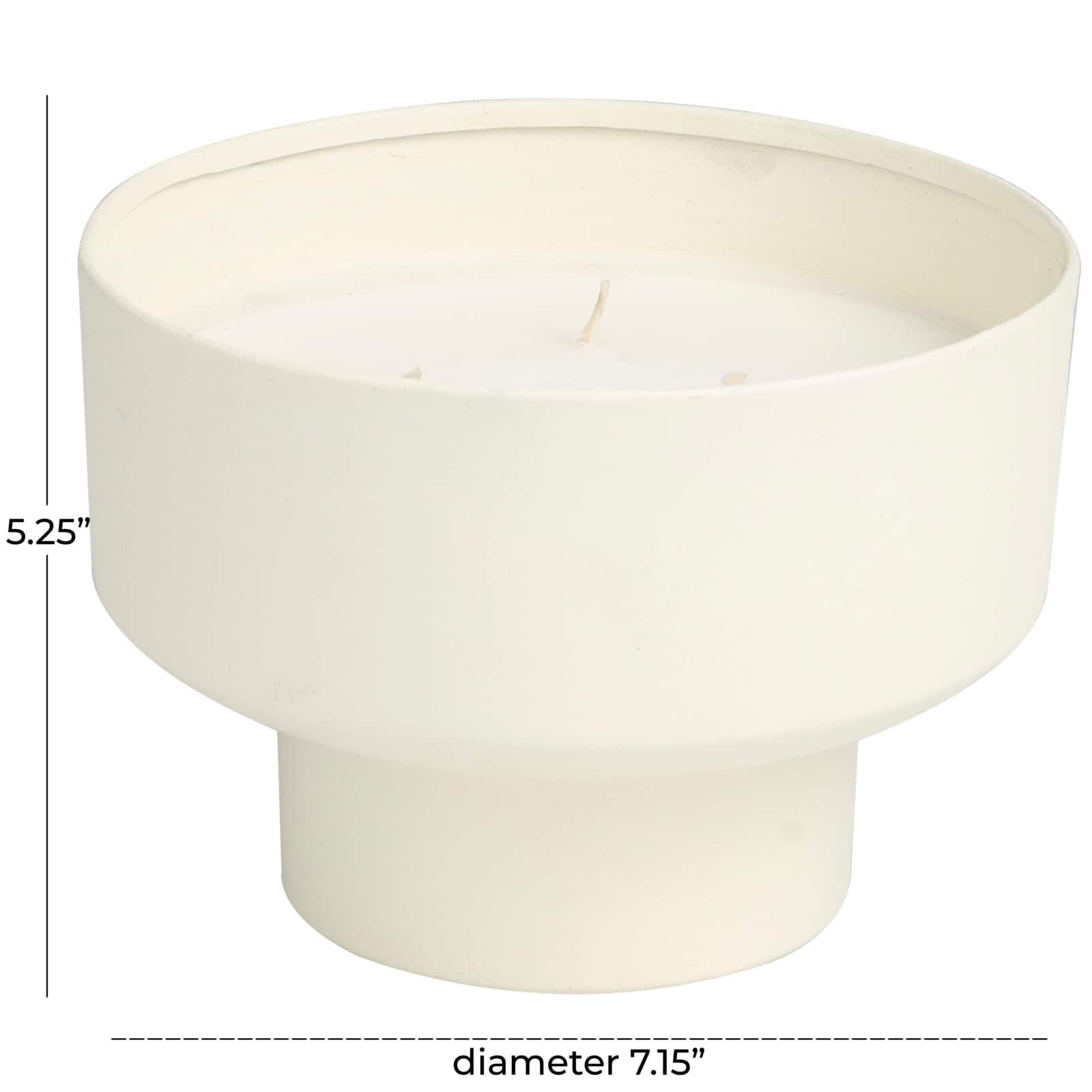 White Wax Cozy Cashmere Scented Candle with Elevated Matte White Container