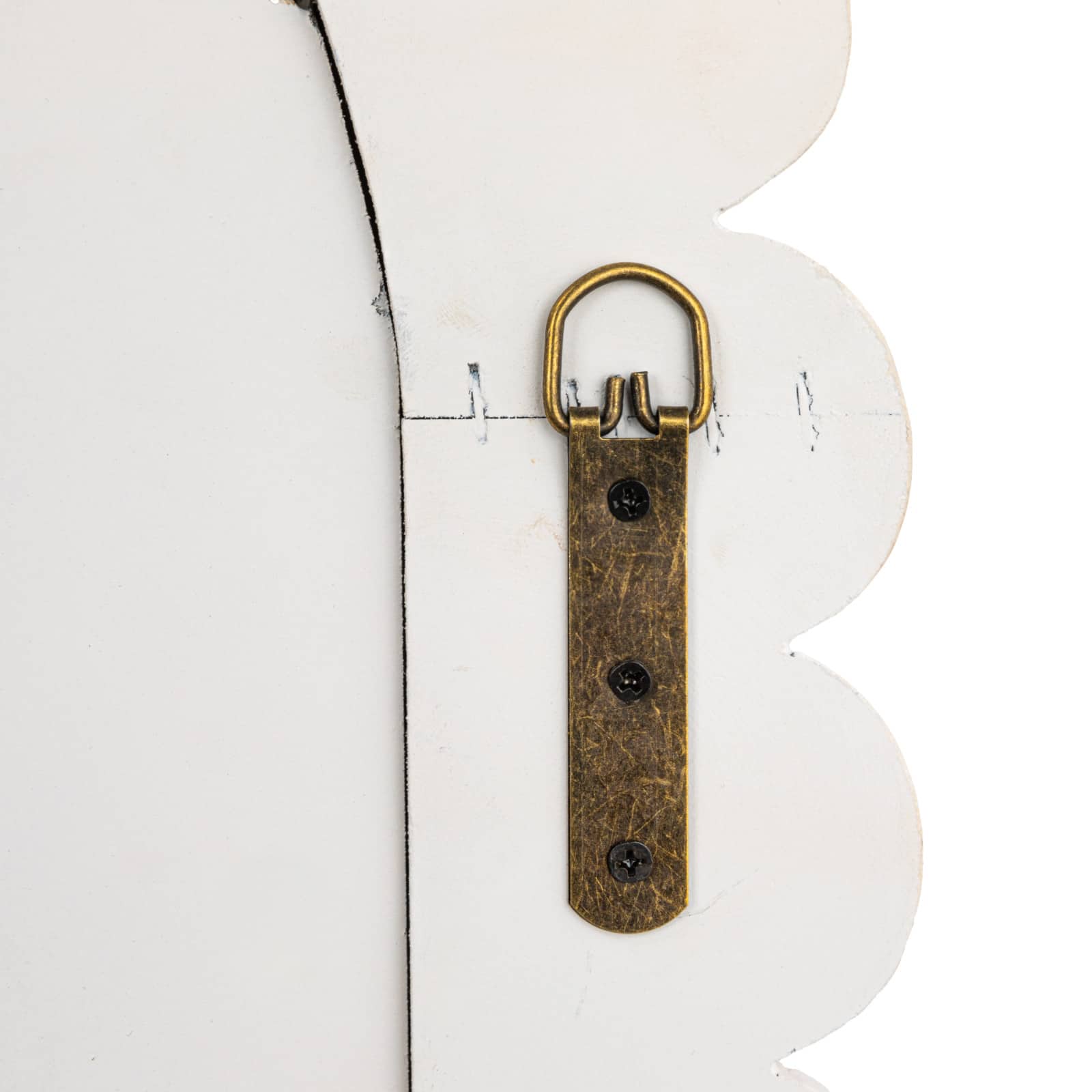 Hello Honey&#xAE; 31.5&#x22; White Arched Raised Scallop Pattern Wall Mirror