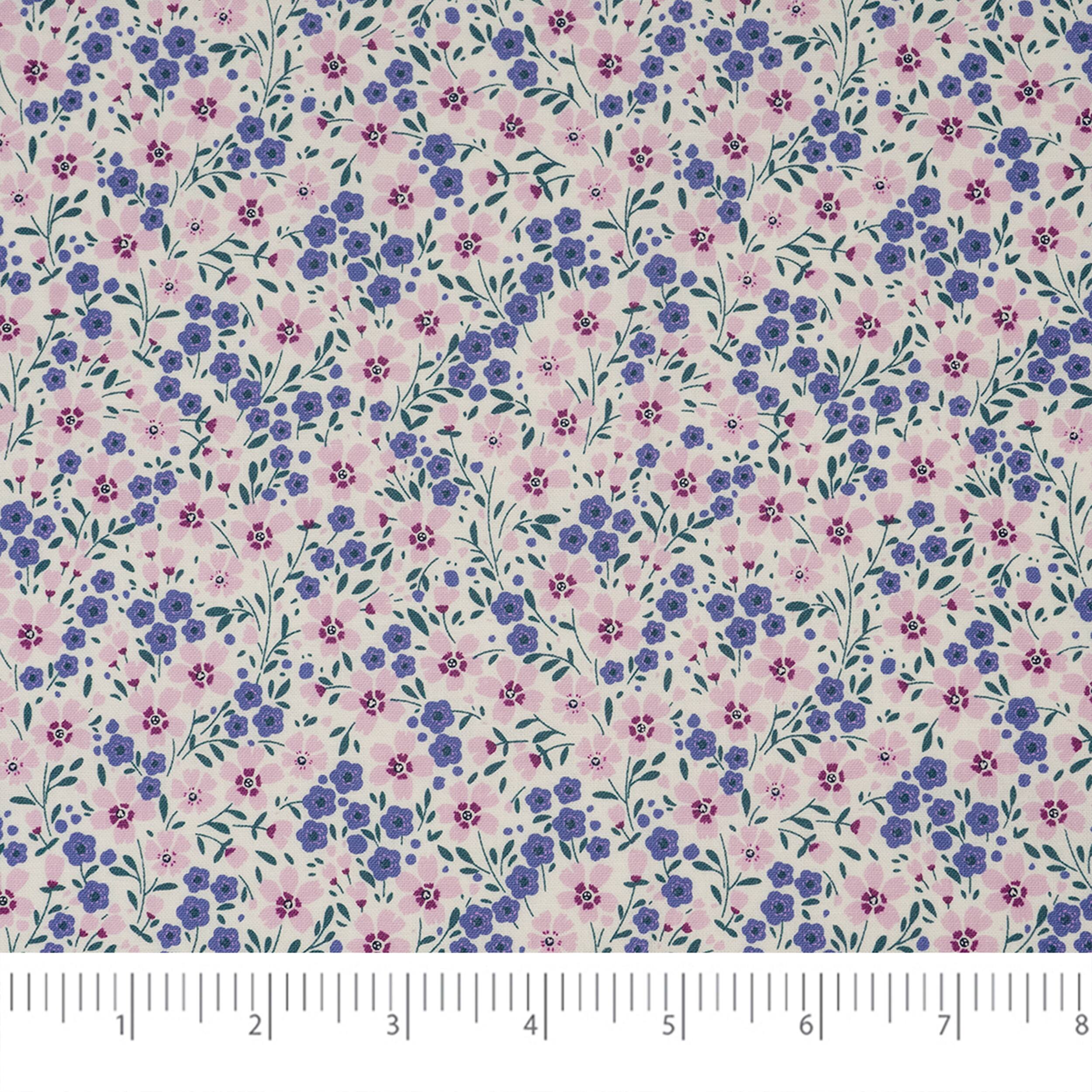 SINGER Spring Purple Floral Cotton Fabric Bundle