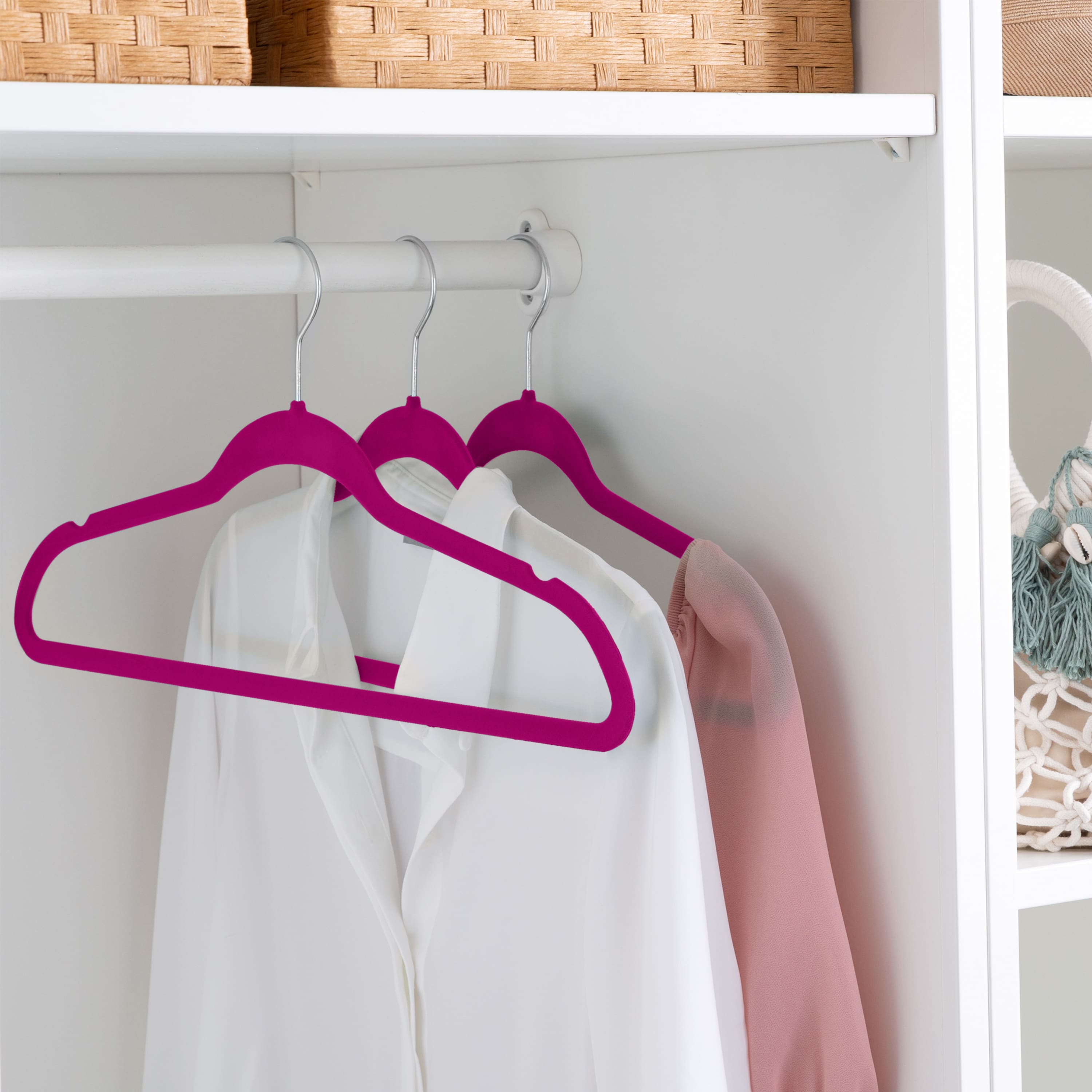 Simplify Super Slim Velvet Huggable Hangers, 10ct.