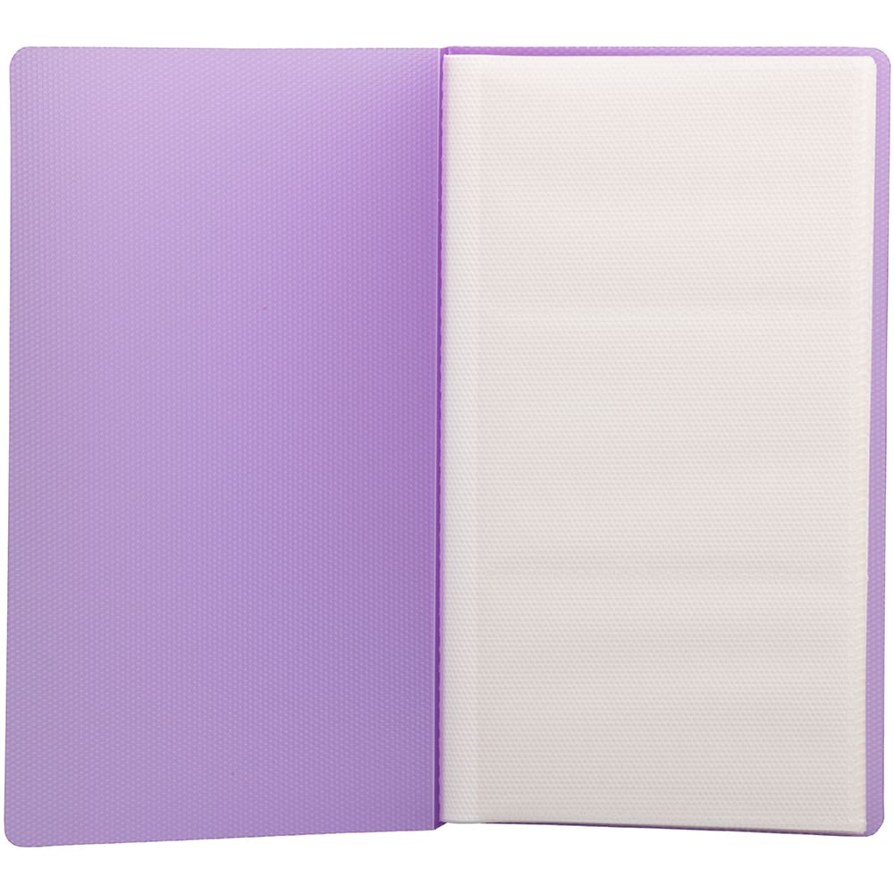 JAM Paper Purple Wallet Size Business Card Book, 12ct.