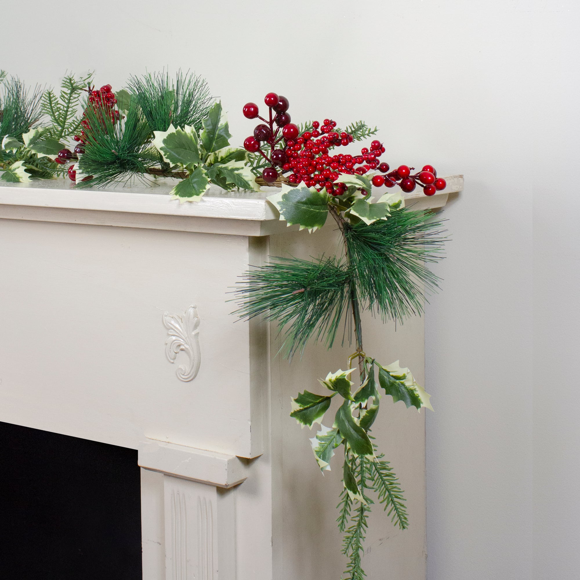 5ft. Holly &#x26; Pine Springs Christmas Garland