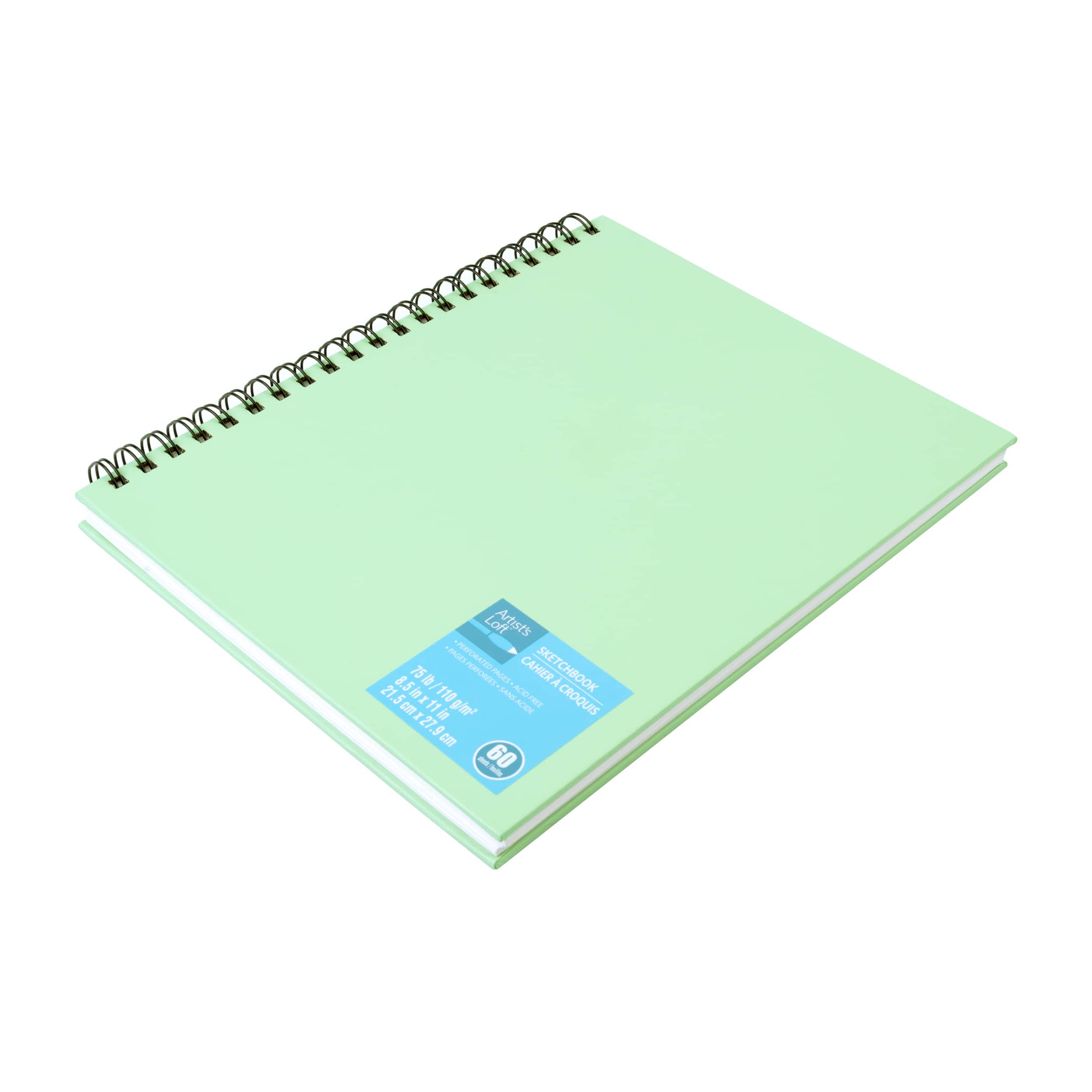 12 Pack: 8.5&#x22; x 11&#x22; Mint Spiral Sketchbook by Artist&#x27;s Loft&#x2122;