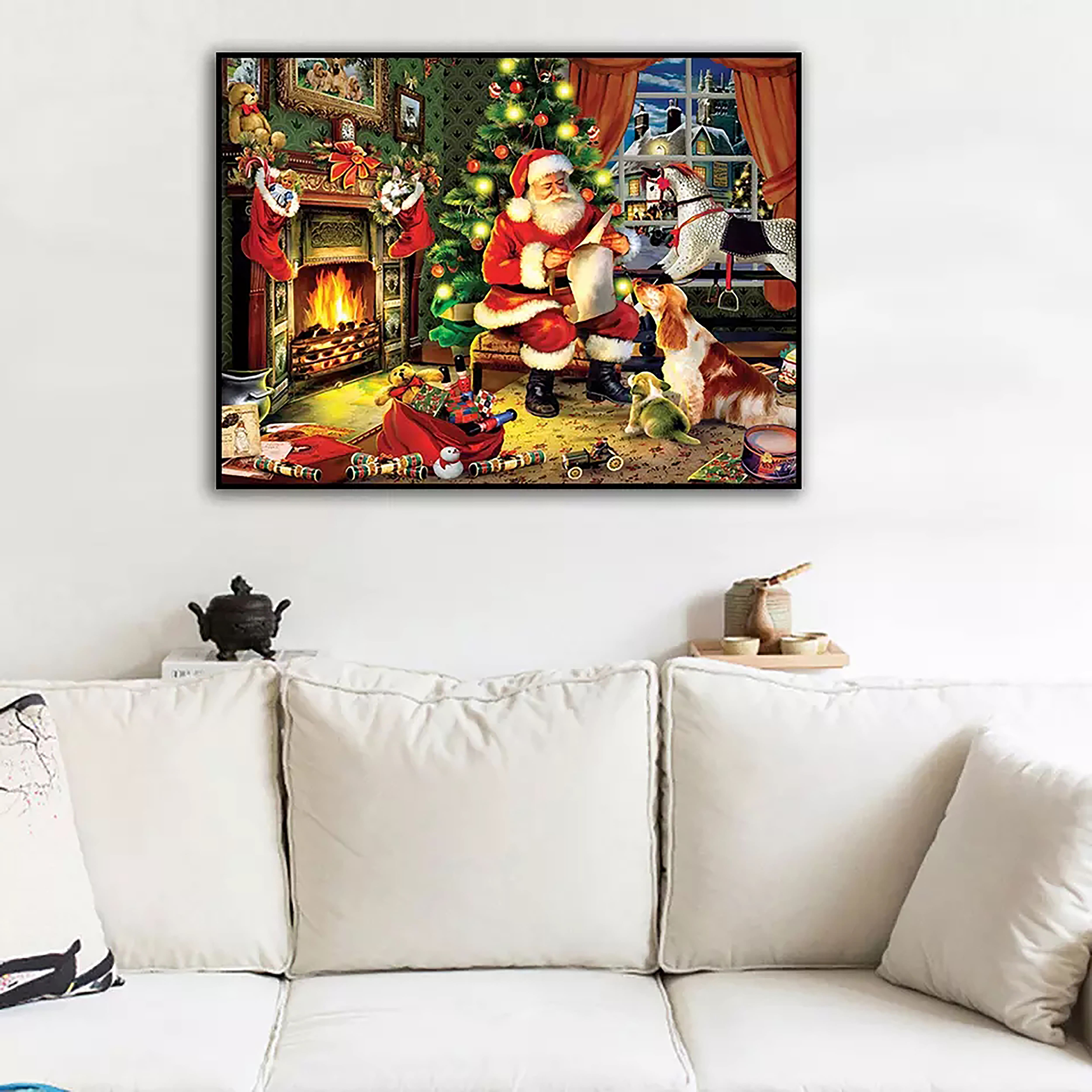 Sparkly Selections Santa Pre-Framed Diamond Painting Kit with Backlighting