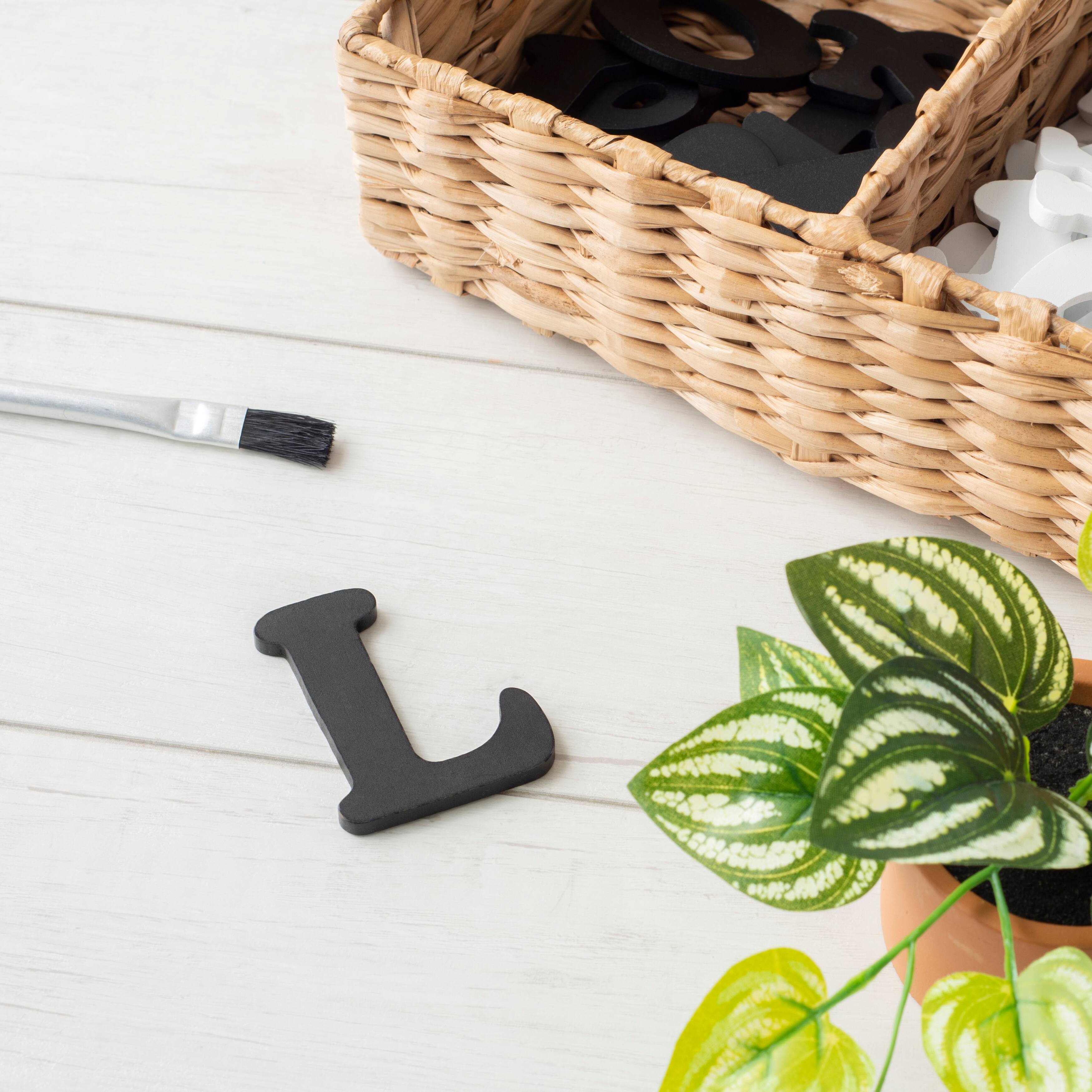 12 Pack: 2.5" Black MDF Whimsy Letter by Make Market®