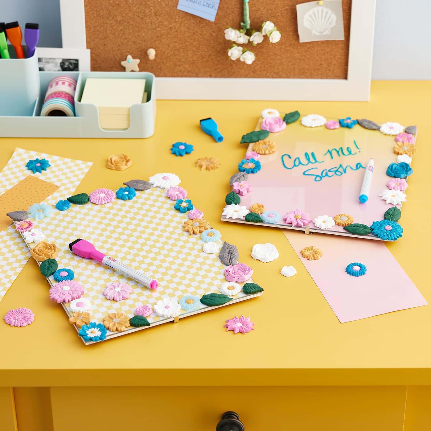 Clay Floral DryErase Frame Projects Michaels