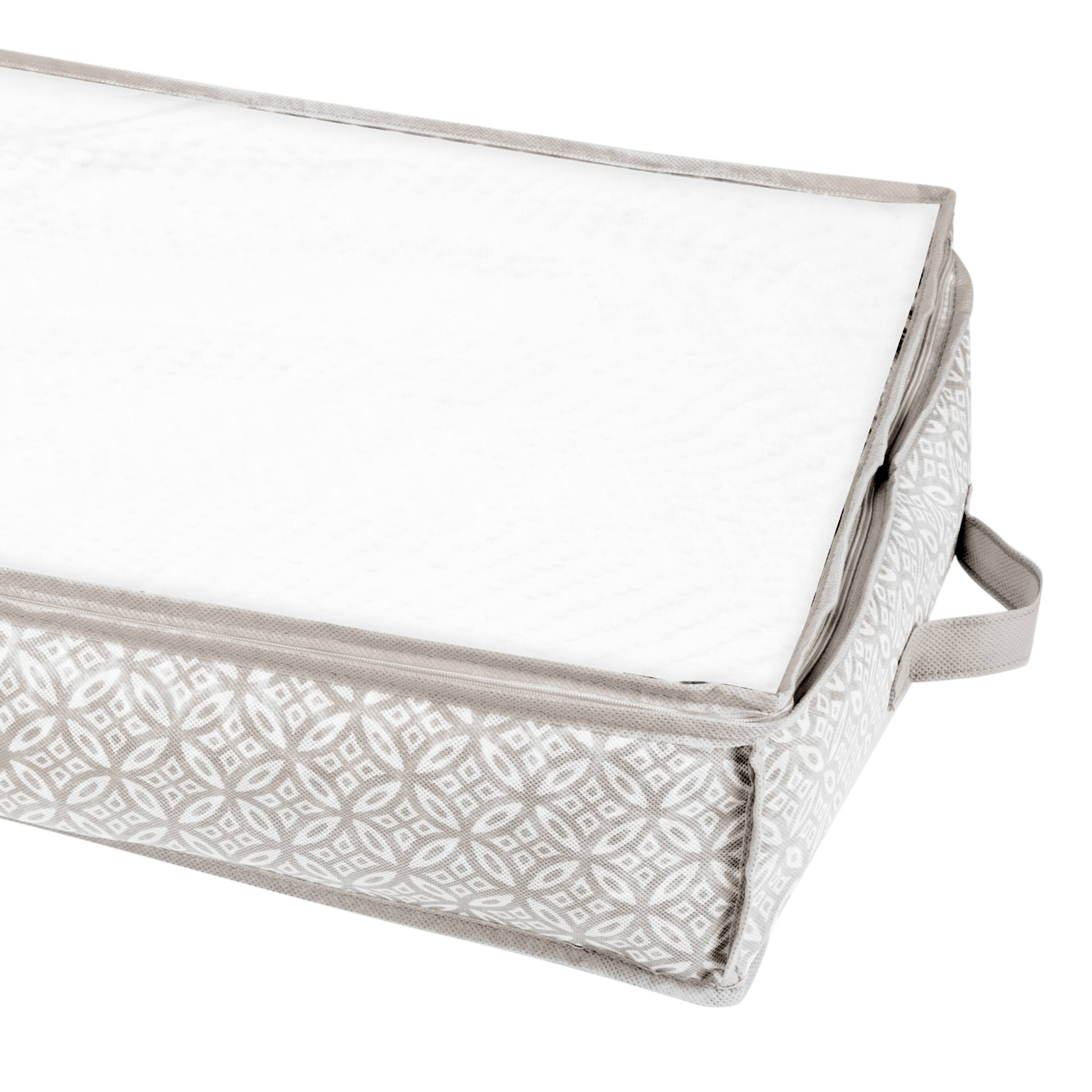 Simplify Gray Boho Under the Bed Storage Bag