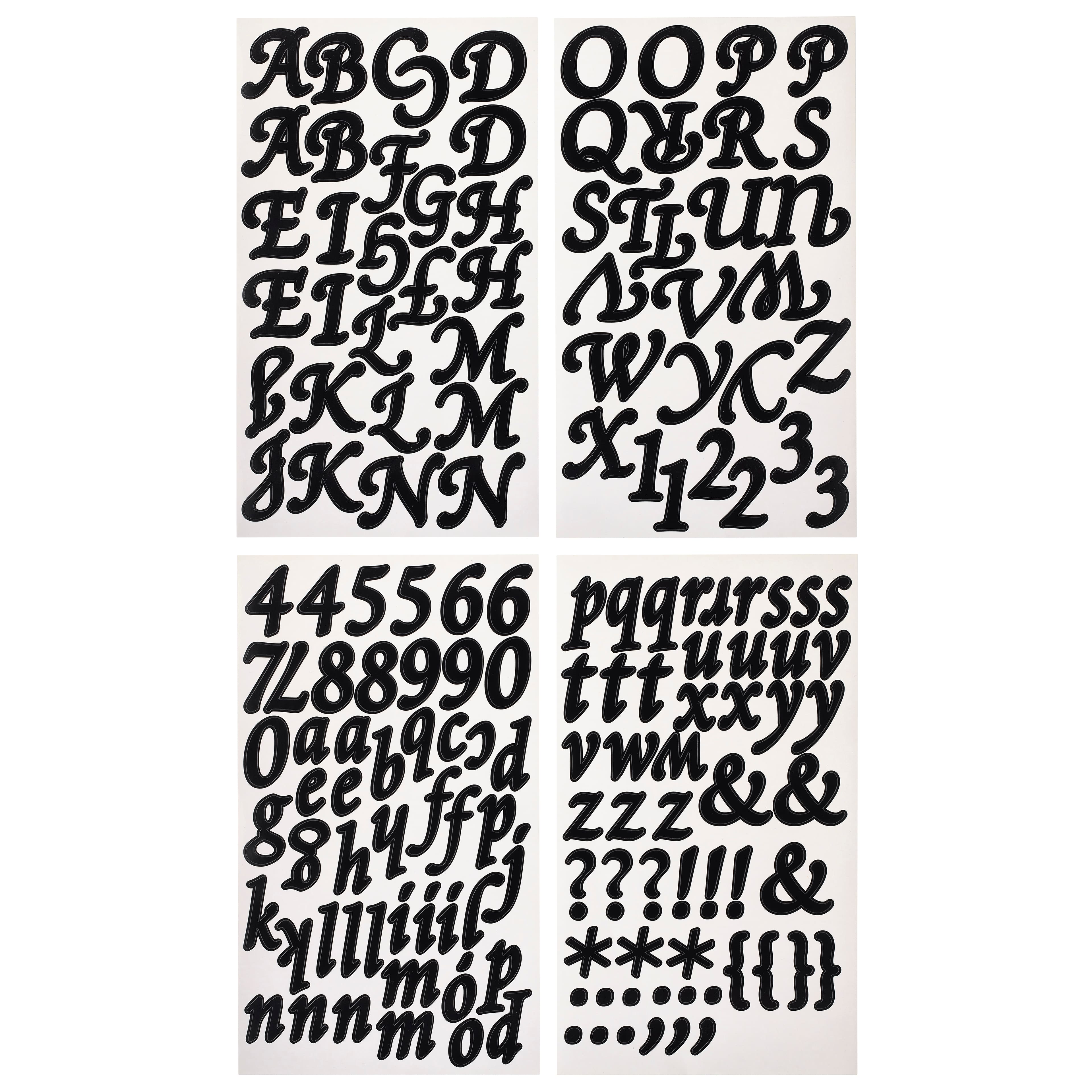 Large Elegant Black Alphabet Stickers Recollections&#x2122;