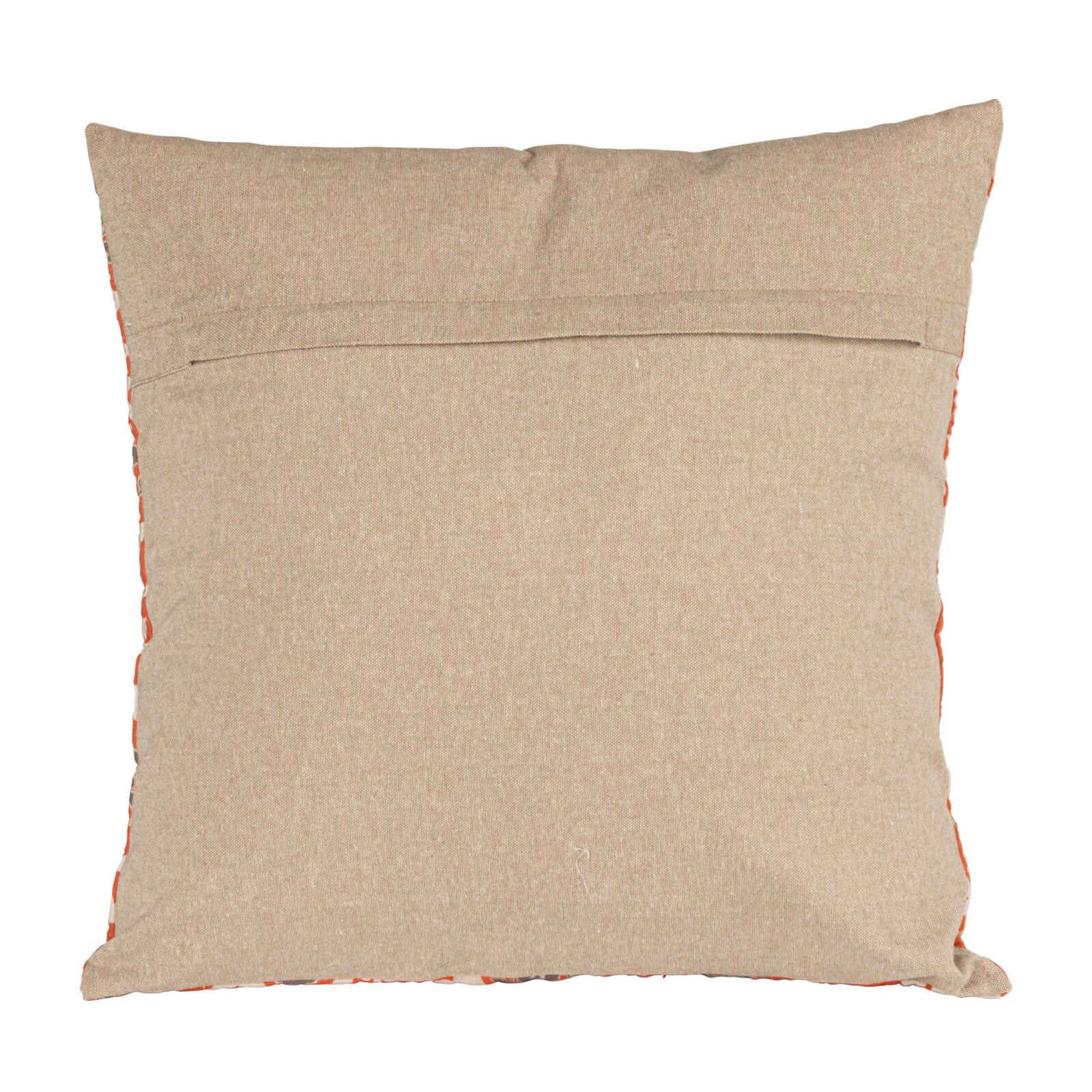 Hello Honey&#xAE; 20&#x22; Orange Oval &#x26; Floral Accent Pillow