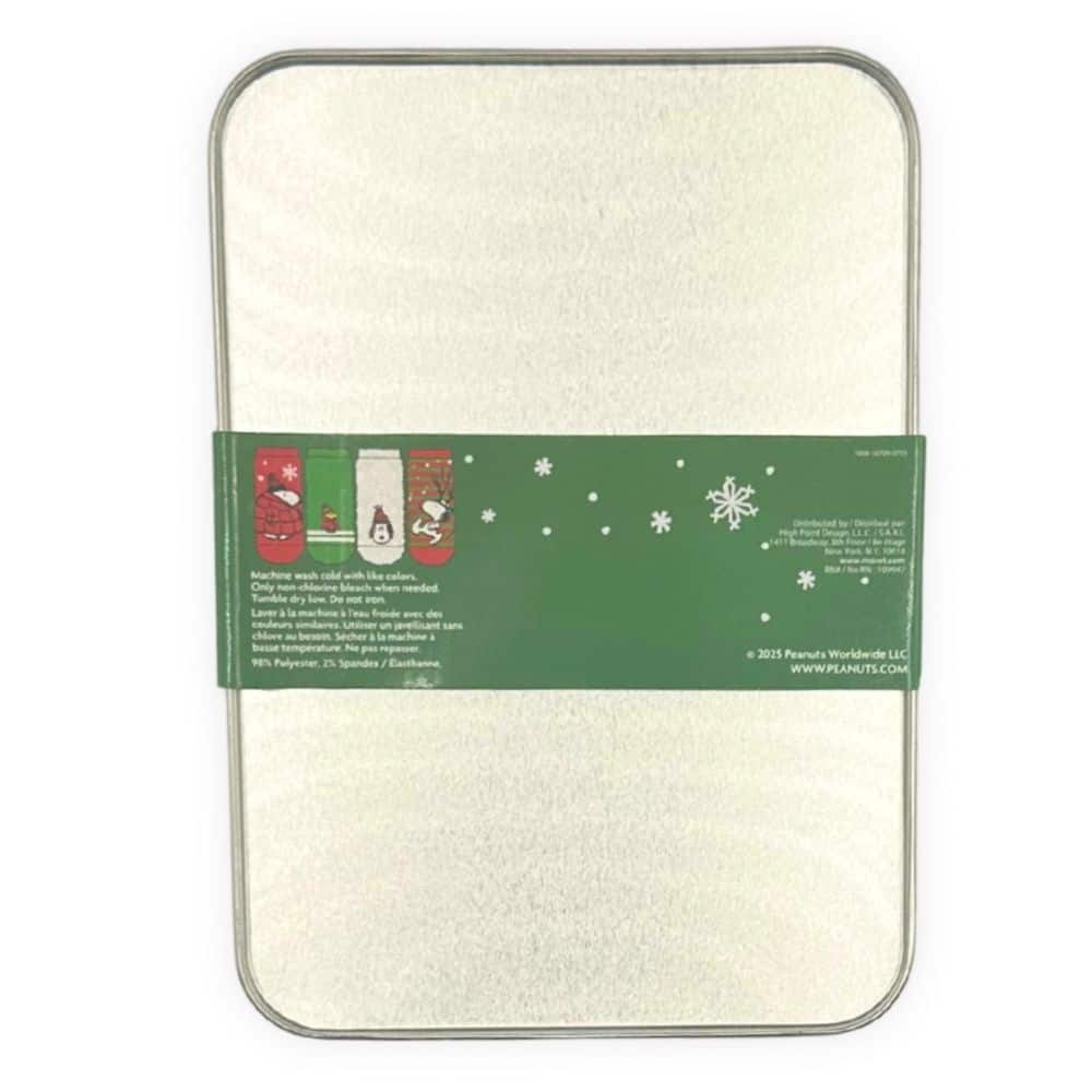 Peanuts&#xAE; 4 Pack Cozy Socks in Christmas Gift Tin