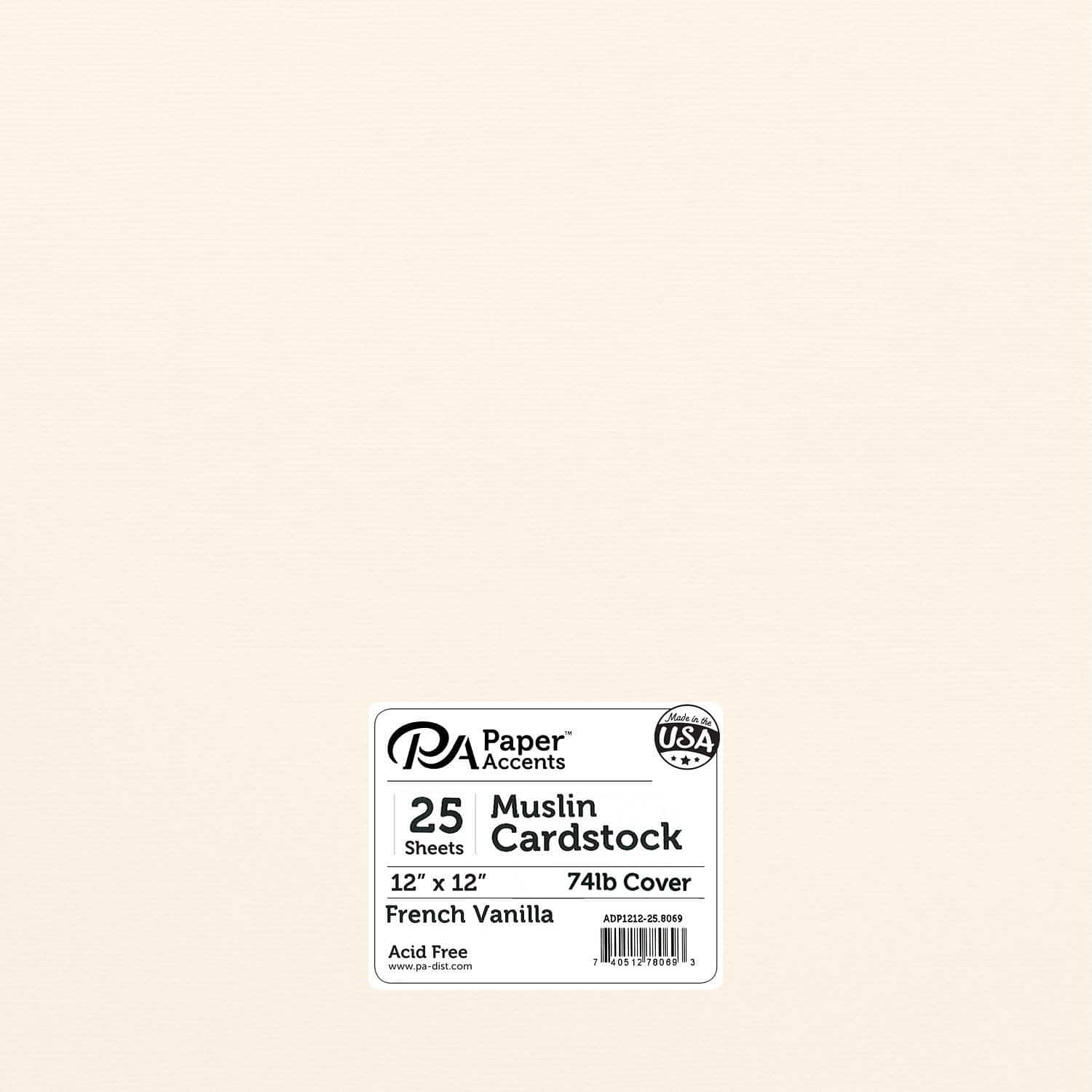 PA Paper™ Accents 12" x 12" 74lb. Cardstock, 25 Sheets