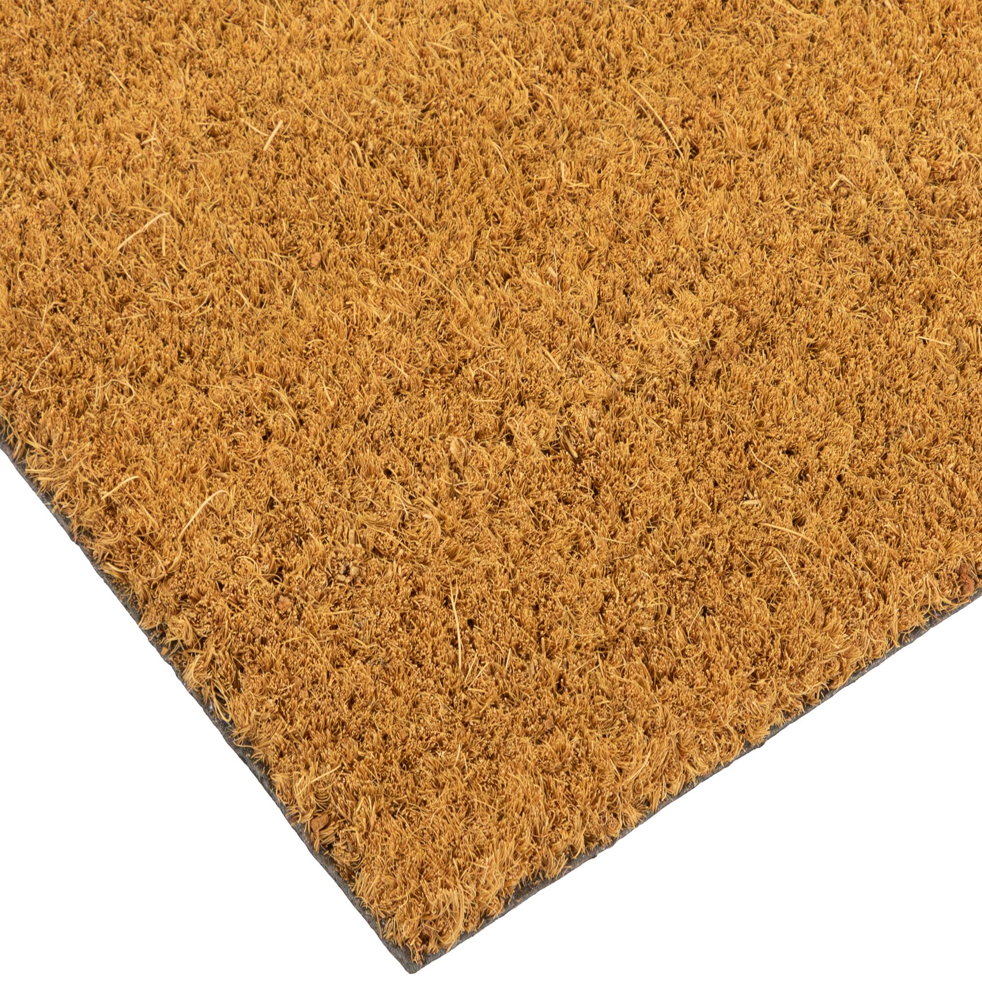 Red & Natural Love Natural Coir Outdoor Doormat