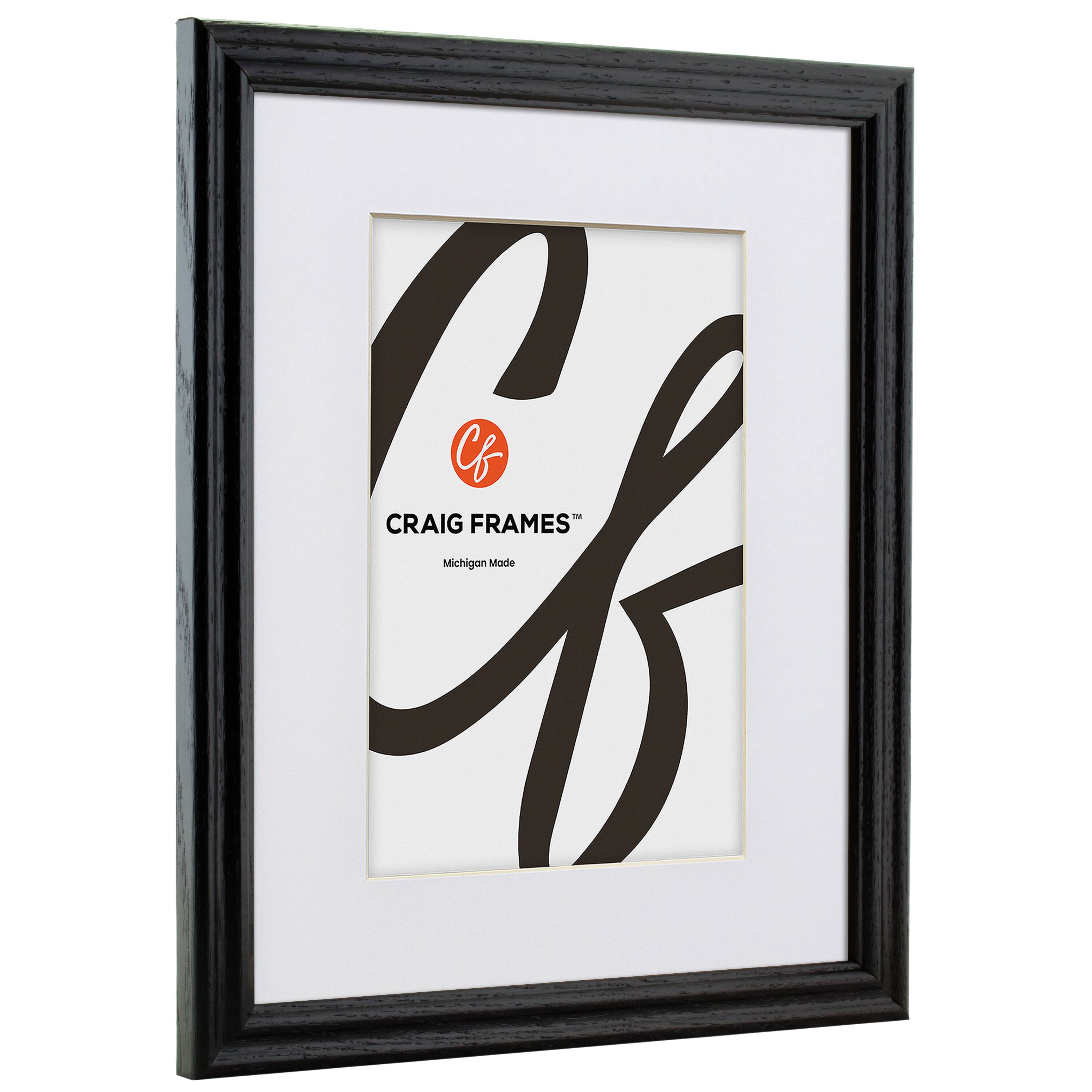 Craig Frames Wiltshire 200 Ebony Picture Frame with Mat