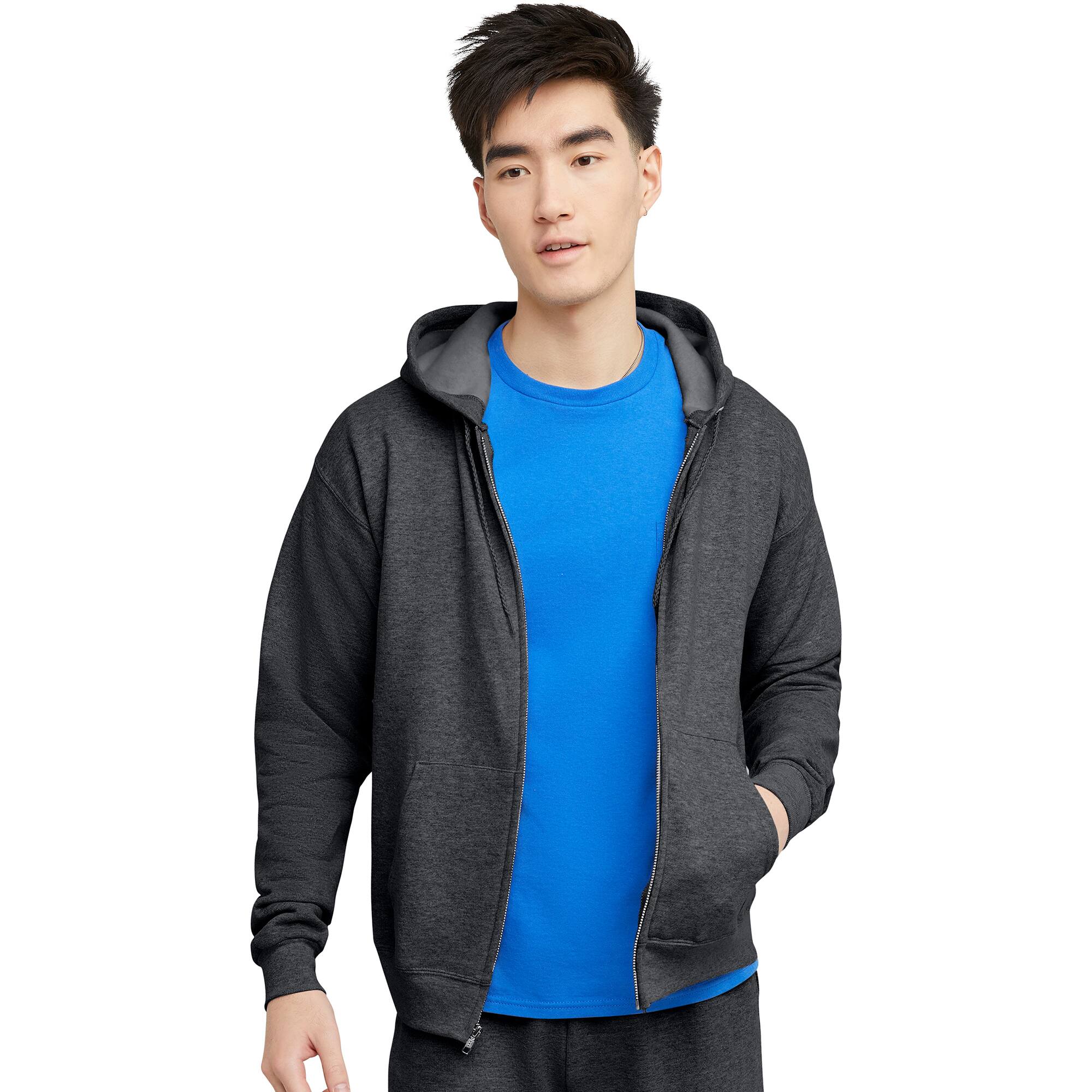 Hanes EcoSmart Fleece Full-Zip Men&#x27;s Hoodie
