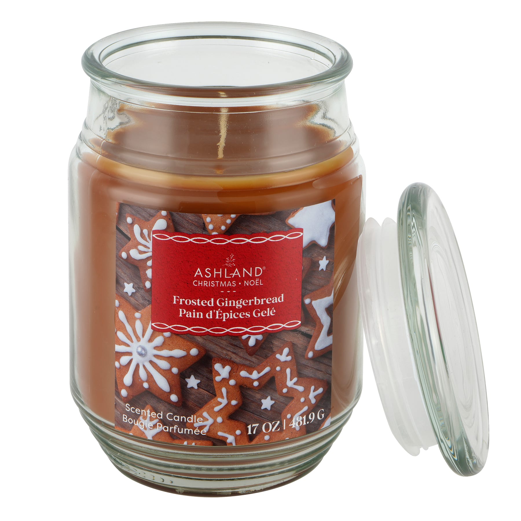 17oz. Frosted Gingerbread Scented Jar Candle by Ashland&#xAE;