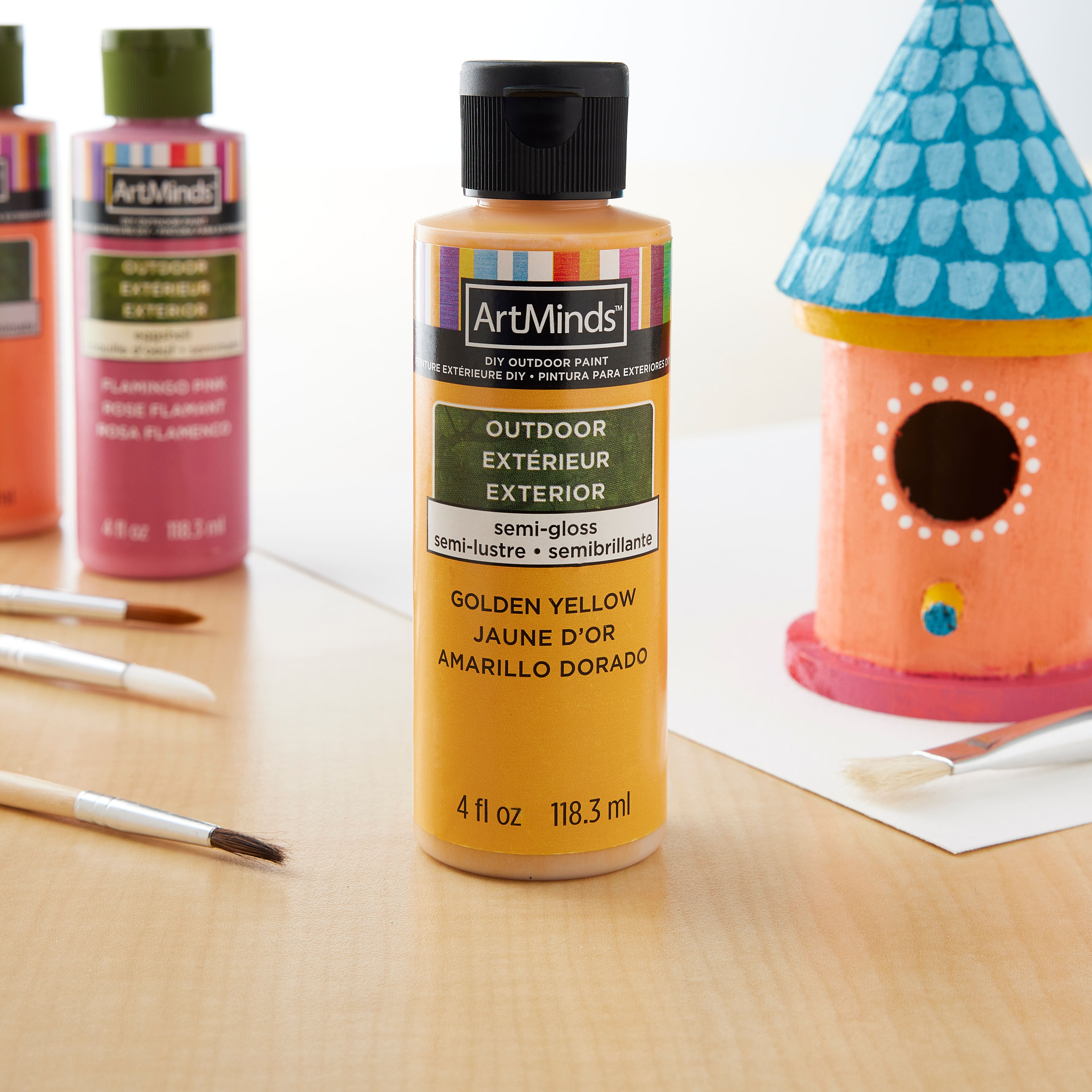 12 Pack: Semi-Gloss DIY Outdoor Paint by ArtMinds&#x2122;, 4oz.
