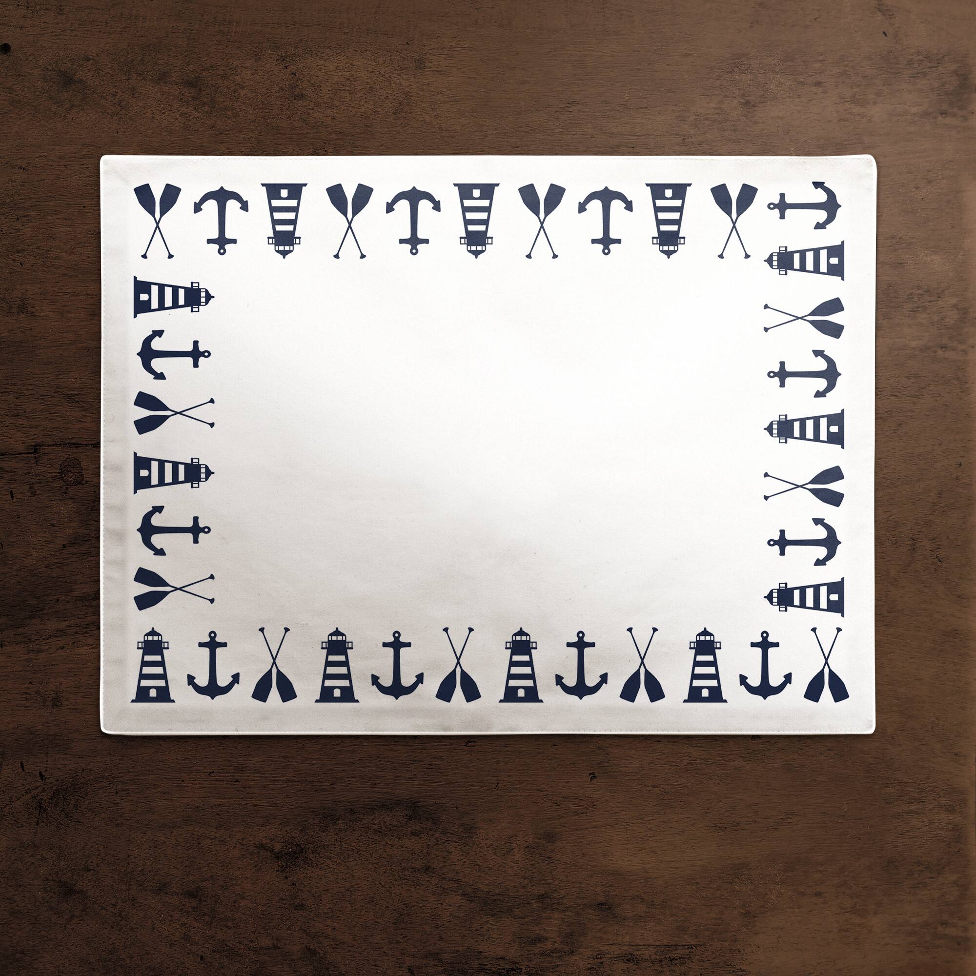 Nautical Border 18" x 14" Poly Twill Placemat
