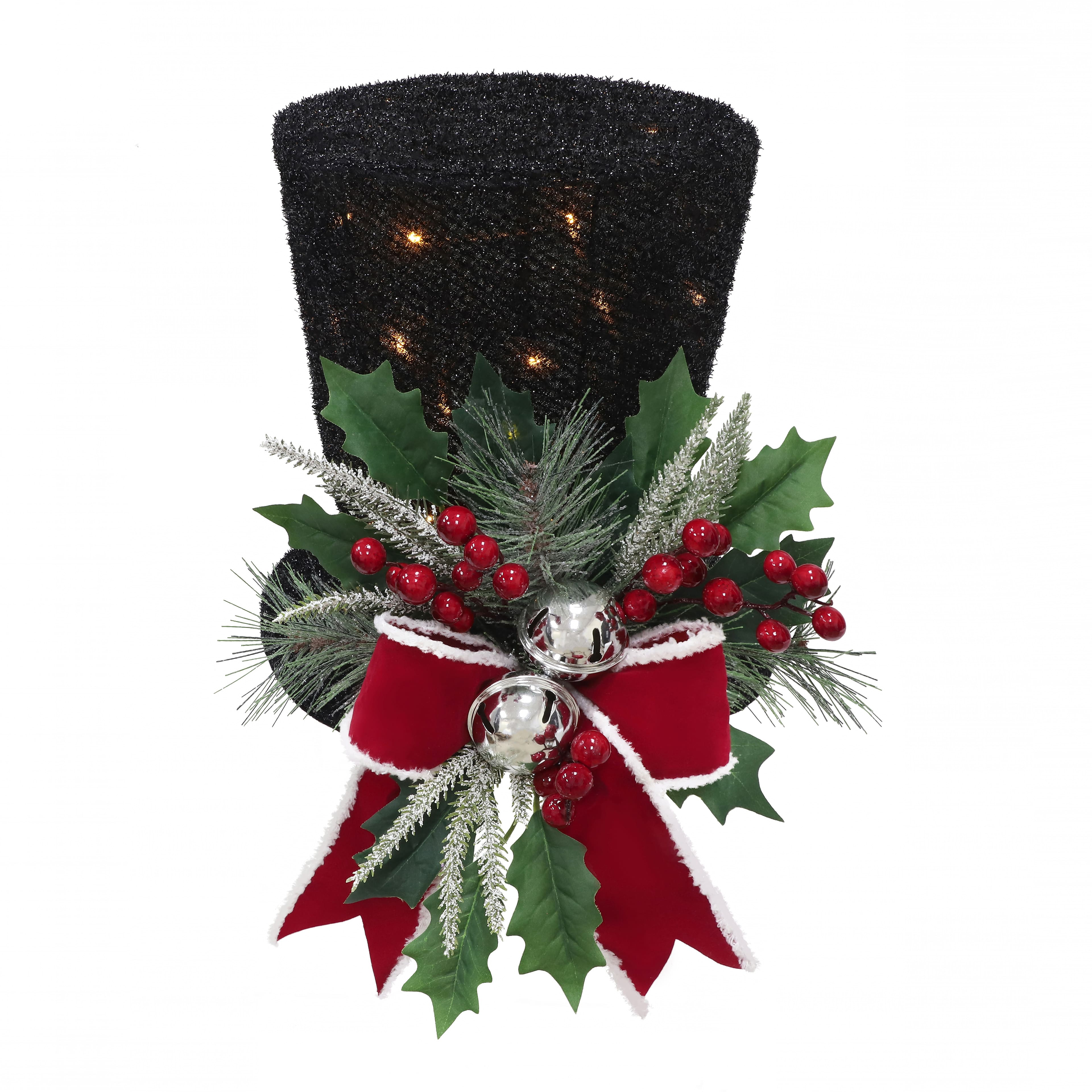 10&#x22; LED Premade Snowman Top Hat D&#xE9;cor by Ashland&#xAE;