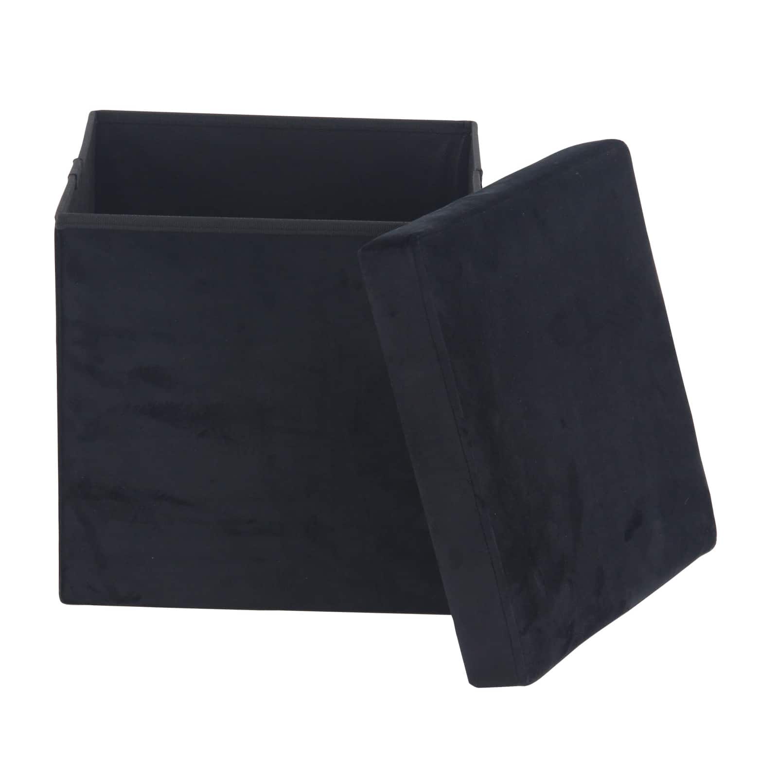 17&#x22; Modern Fabric Storage Stool
