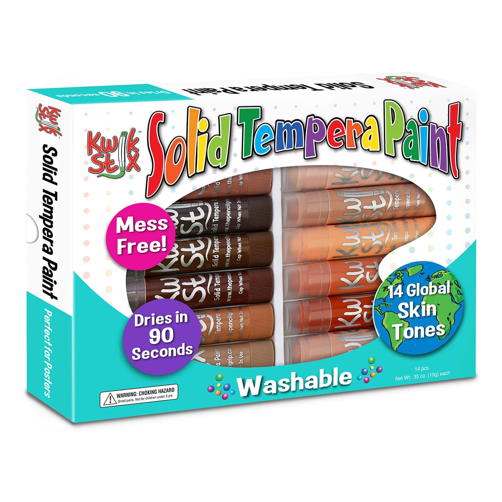 Kwik Stix™ Global Skin Tones Tempera Paint Sticks