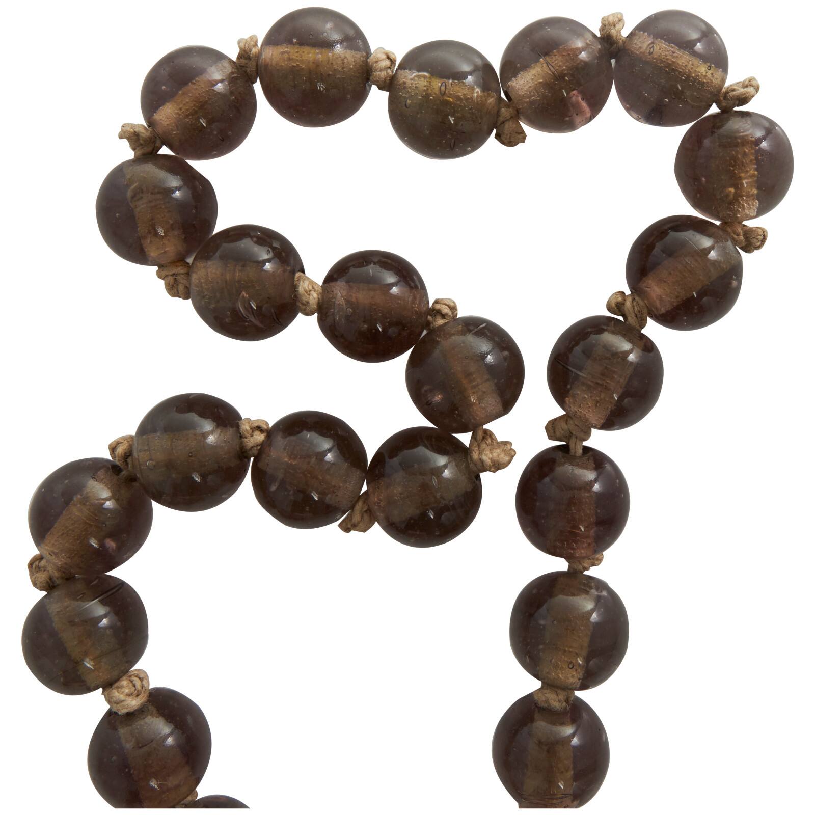 4ft. Glass Handmade Round Beaded Garland with Tassel