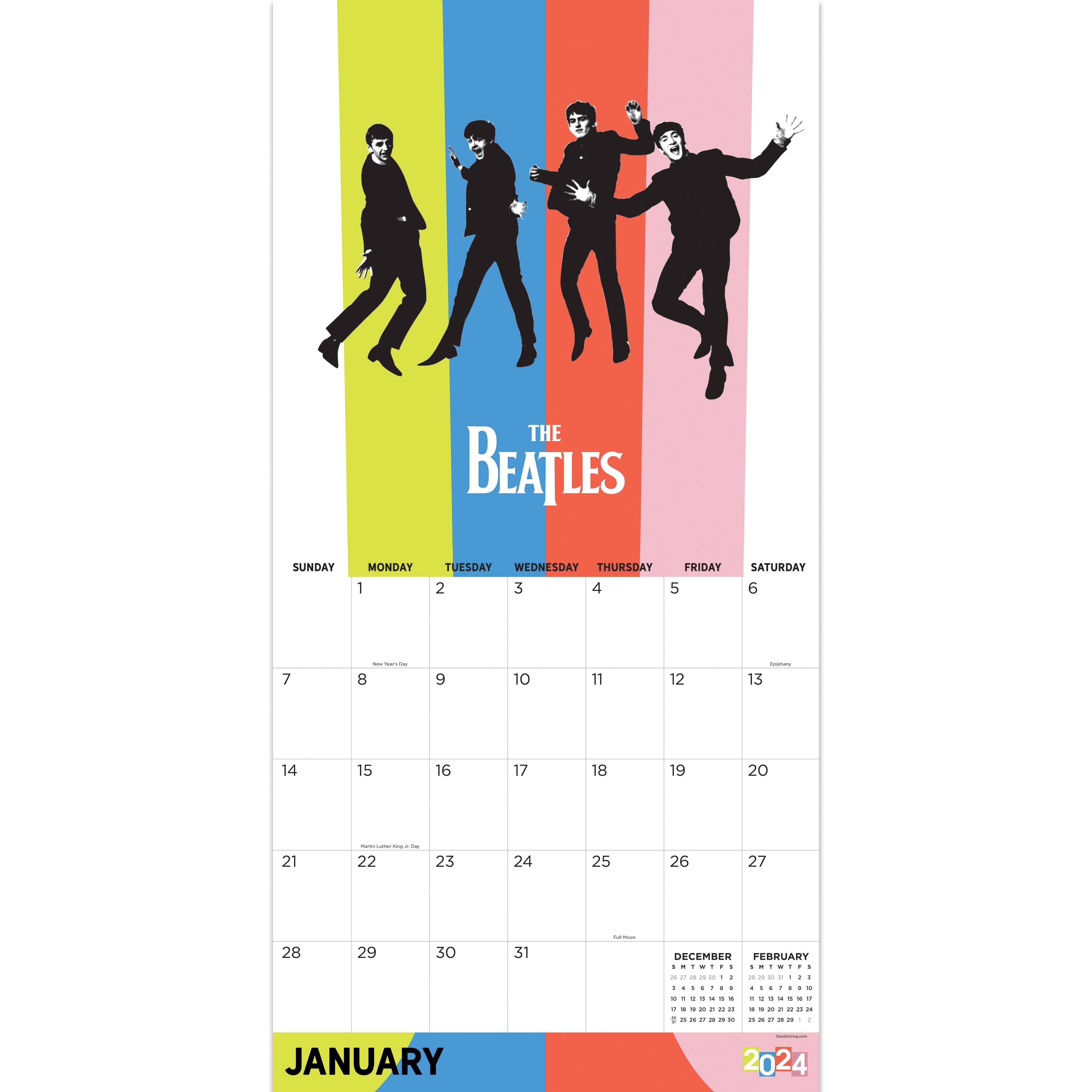 TF Publishing 2024 The Beatles Wall Calendar