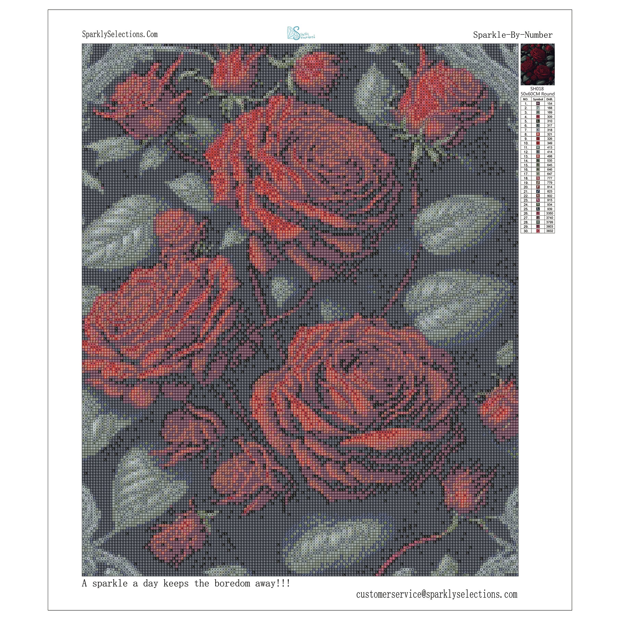  Sparkly Selections Gothic Rose Round Premium Diamond Painting Kit