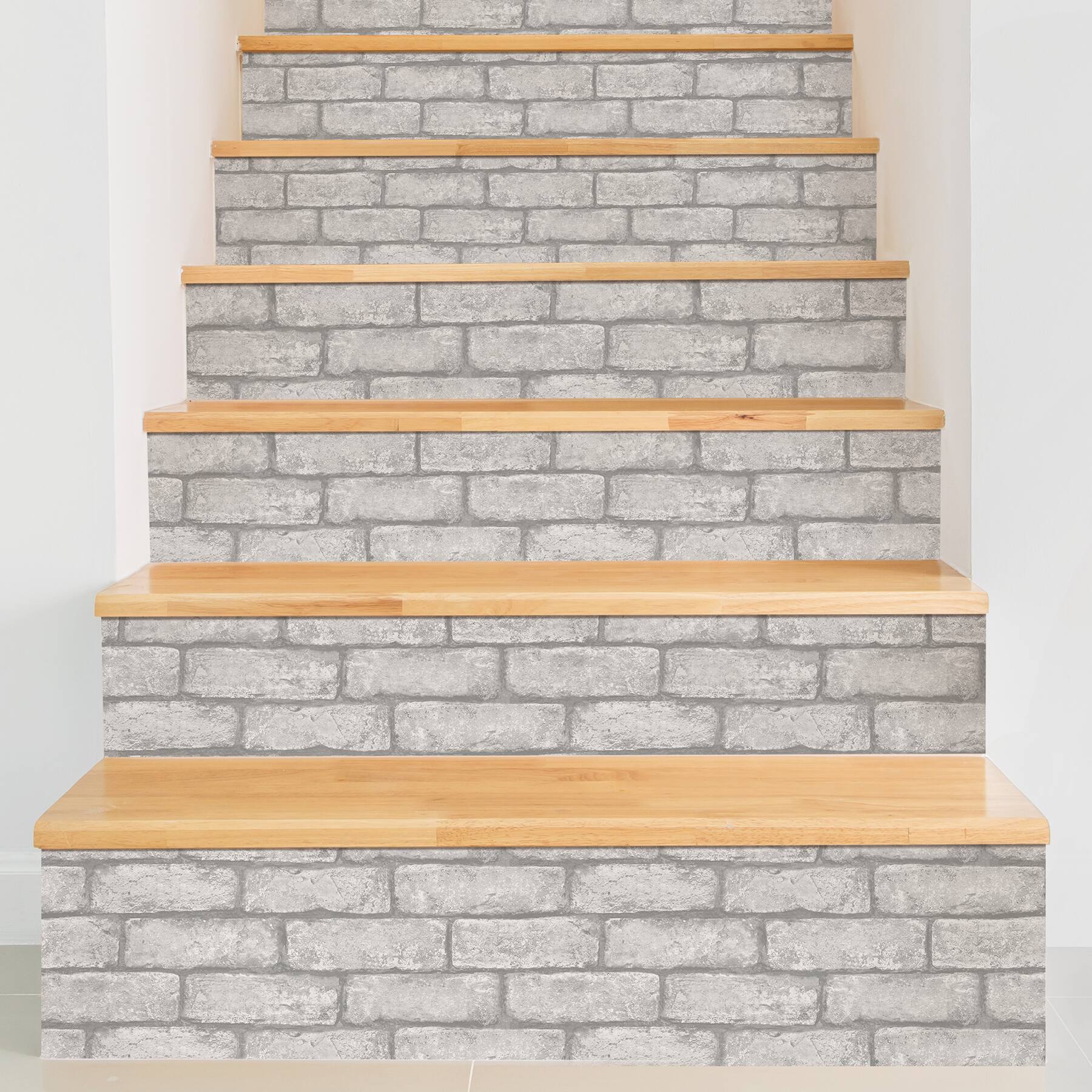 InHome Cambridge Brick Gray Peel & Stick Wallpaper