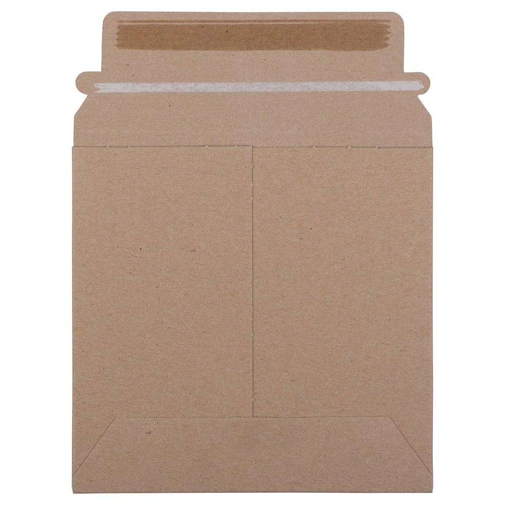 JAM Paper 6" x 6" Brown Kraft Flat Photo Mailer Peel & Seal Closure Envelopes, 6ct.