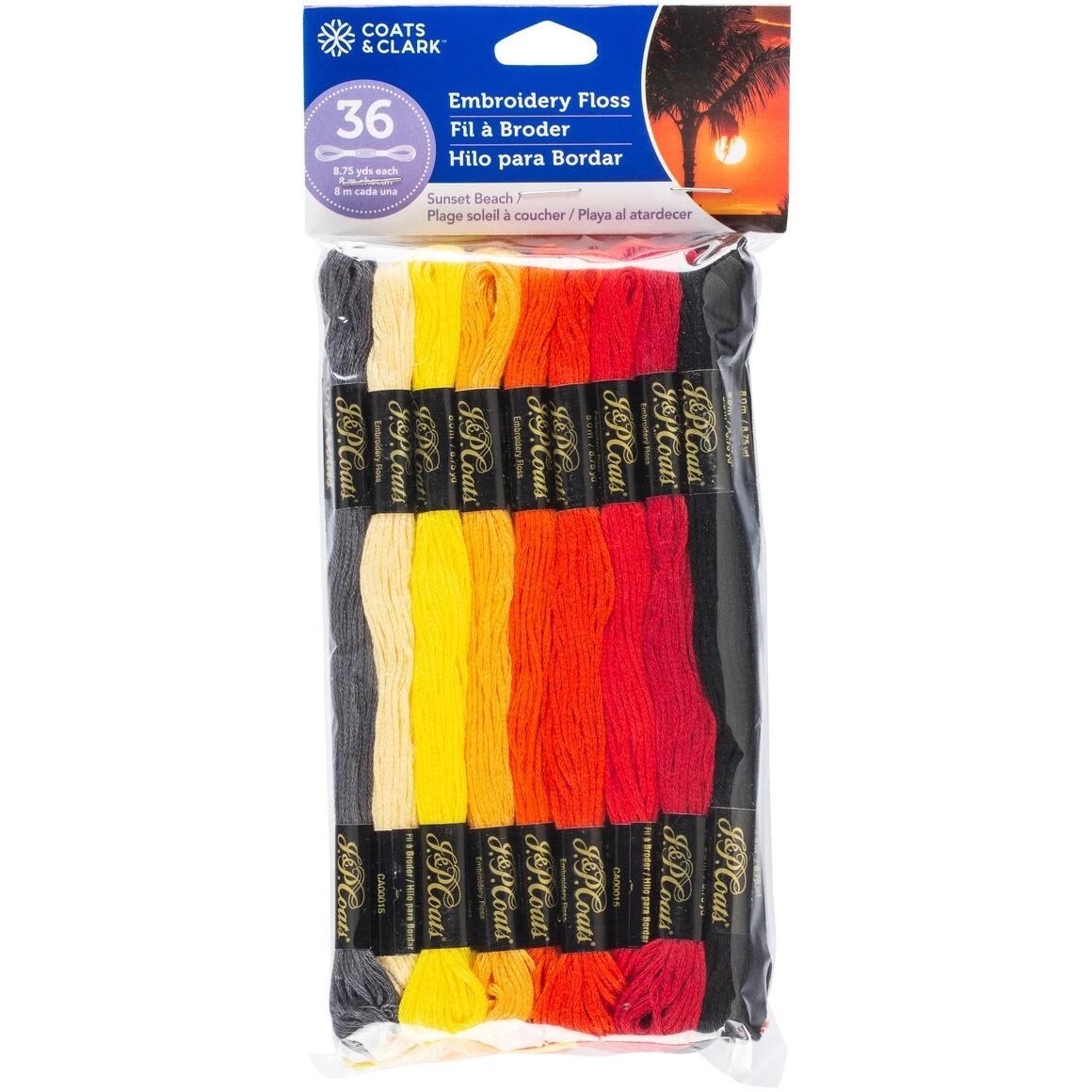 Coats & Clark 6-Strand Embroidery Floss Value Pack, Sunset