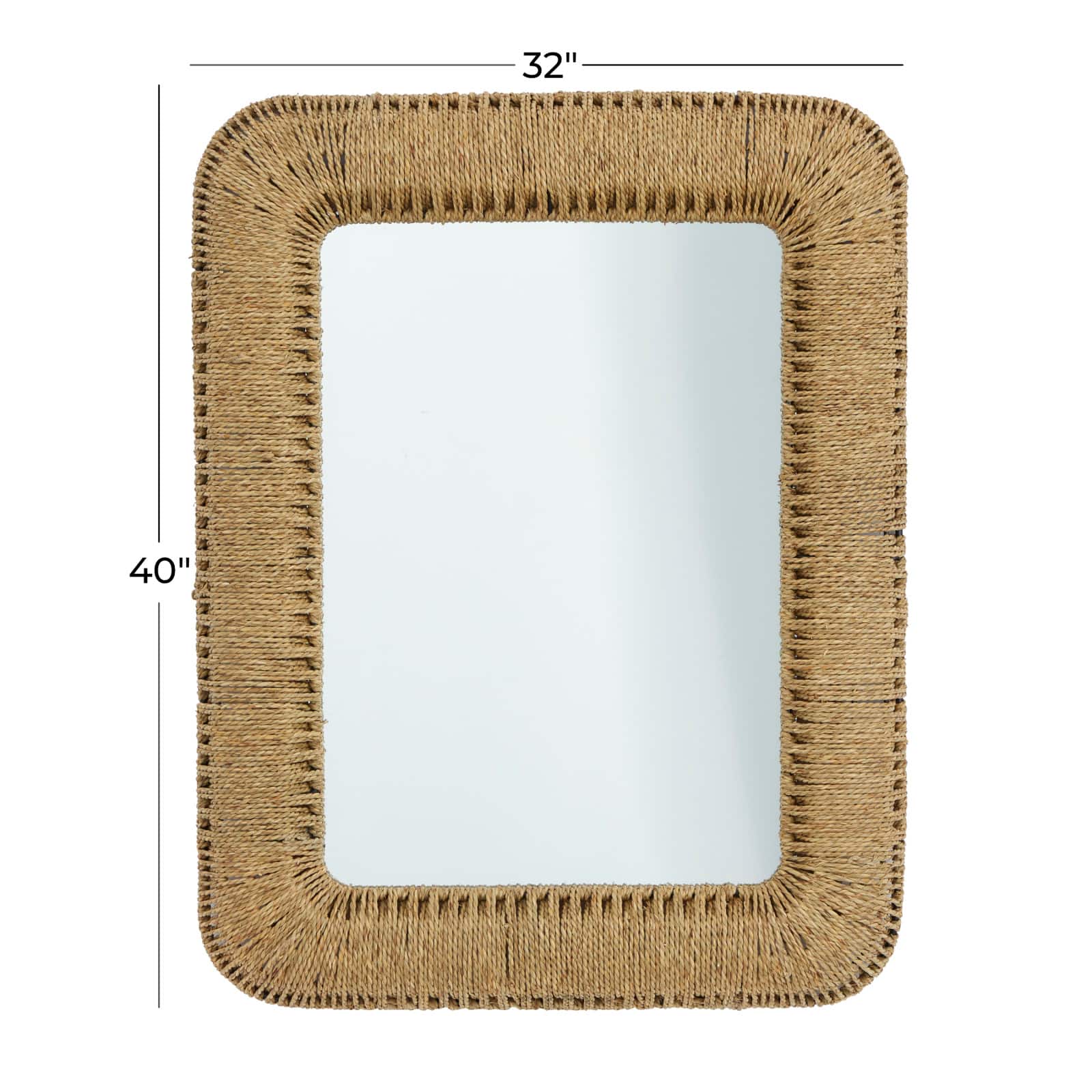 Brown Iron Bohemian Wall Mirror, 40&#x22; x 32&#x22; x 3&#x22;
