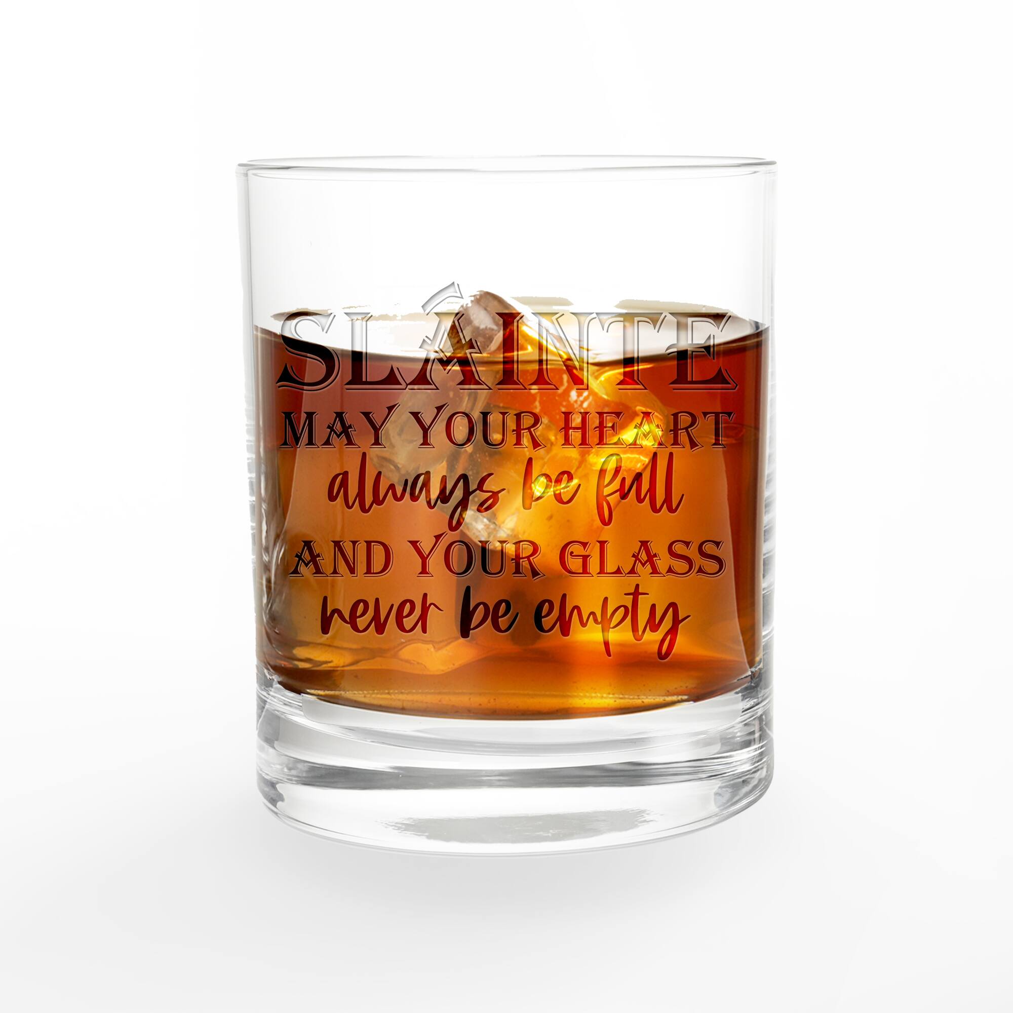 11oz. Slainte Engraved Whiskey Glass