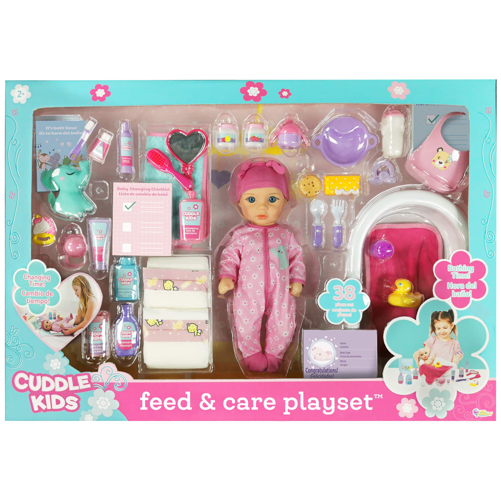Little Darlings Baby Doll Feed &#x26; Care Deluxe Playset