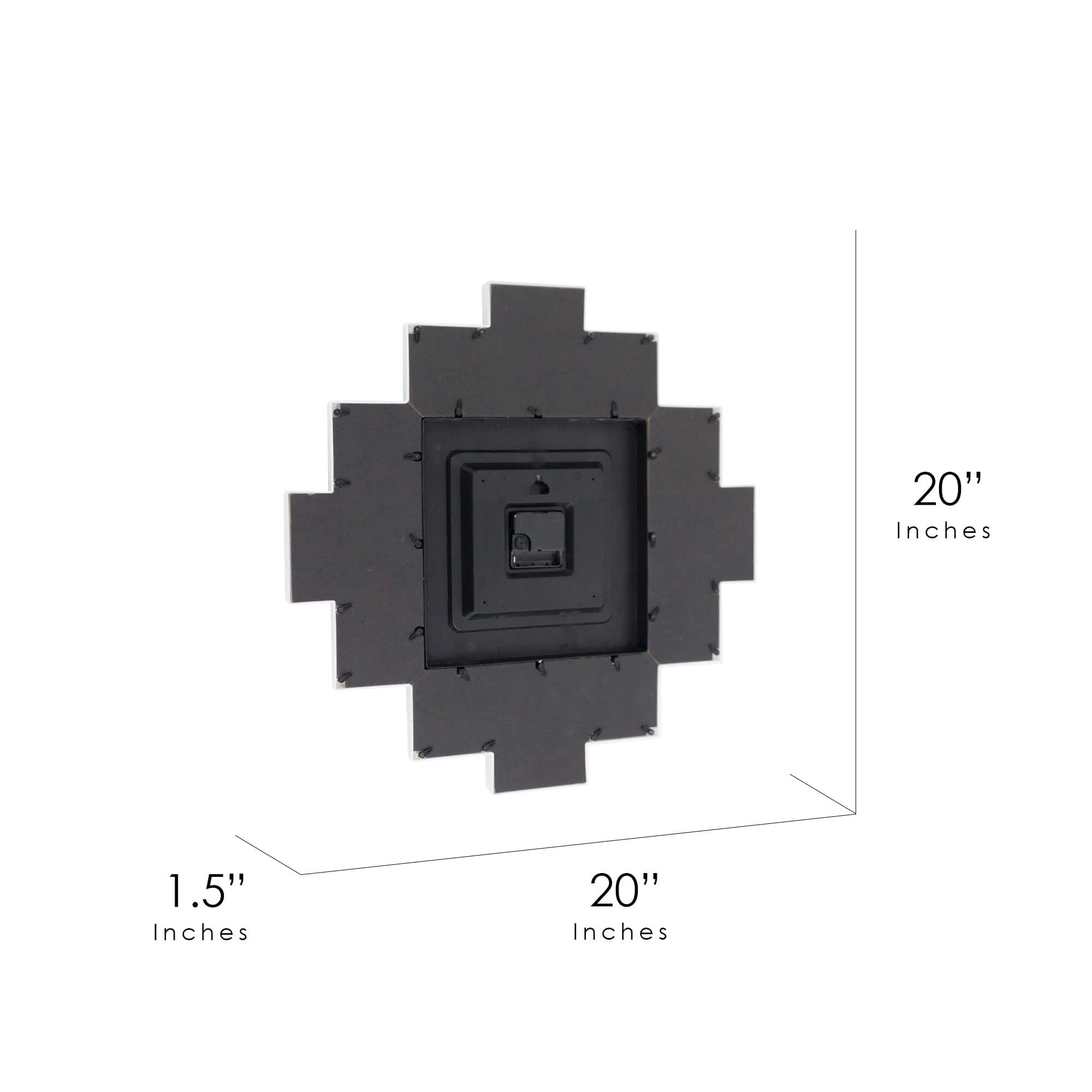 White Farmhouse Shabby-Chic "Together" Picture Frame Wall Collage Clock