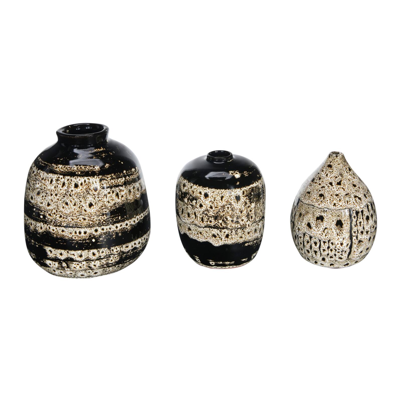 Hello Honey&#xAE; Reactive Glaze Brown Terracotta Vase Set